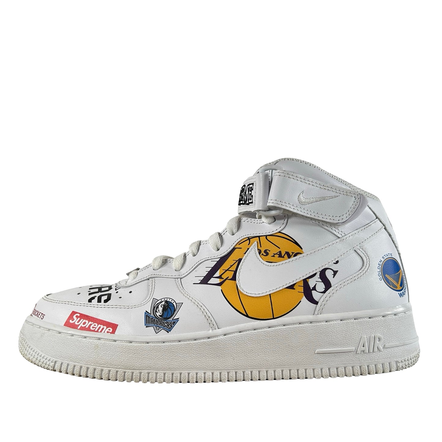 AQ8017 100 Nike Air Force 1 Mid Supreme NBA White [USED] - 9 M (Used)