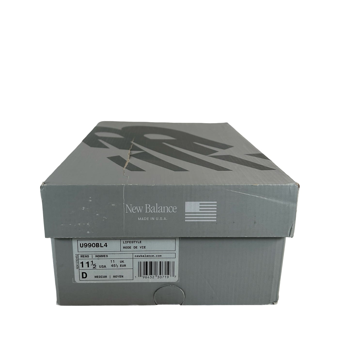 U990BL4 New Balance 990v4 MiUSA Black Silver [USED] - 11.5 M (Used)
