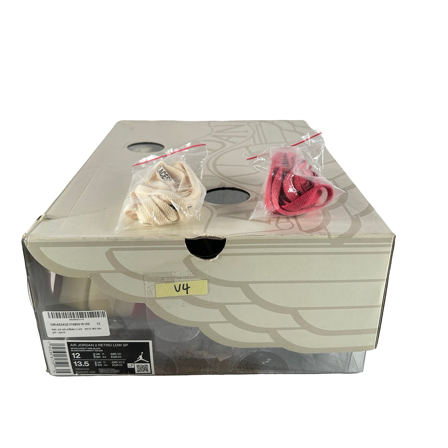 DJ4375 106 Jordan 2 Retro Low SP Off-White White Red [USED] - 12 M (Used4)
