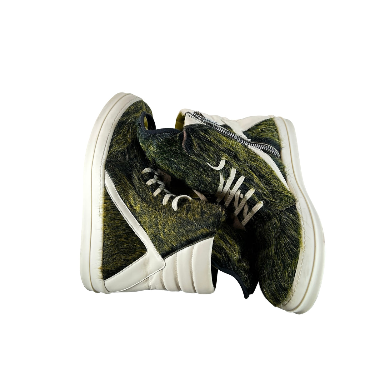 RU02C7894 LHLCPO 5211 Rick Owens Luxor Geobasket Acid Melange Pony [USED] - EU 42 (Used)