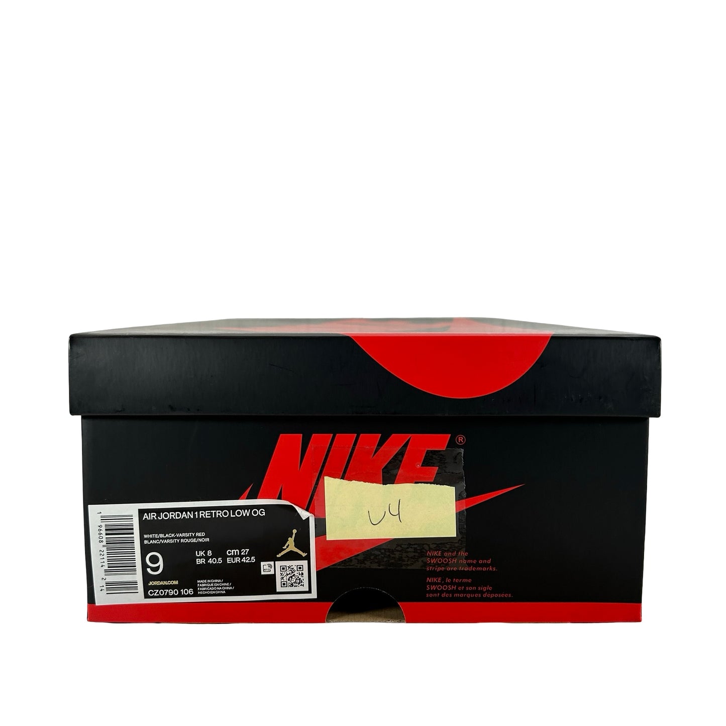 CZ0790 106  Jordan 1 Retro Low OG Black Toe (2023) [USED] - 9 M (Used4)