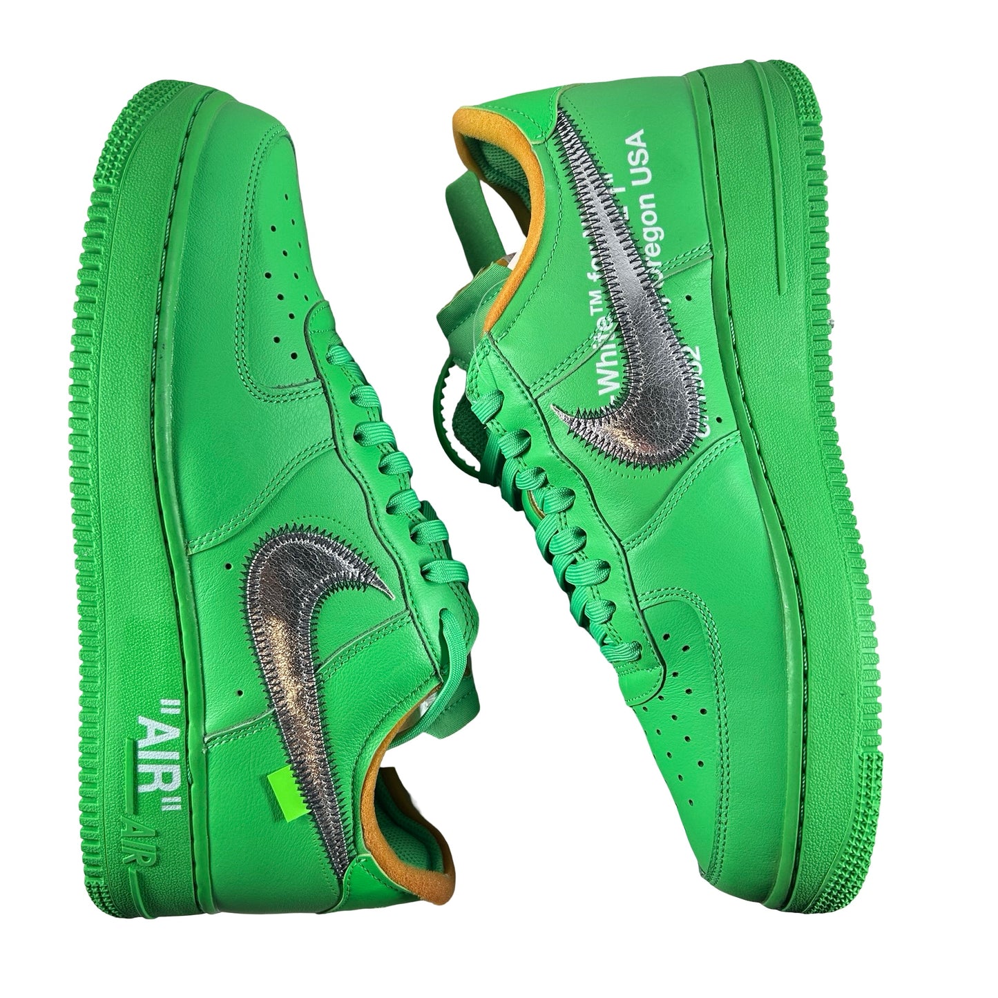 DX1419 300 Nike Air Force 1 Low Off-White Brooklyn [CONDITIONAL] - 9.5 M (Heavy Yellowing Foam) (No Box)