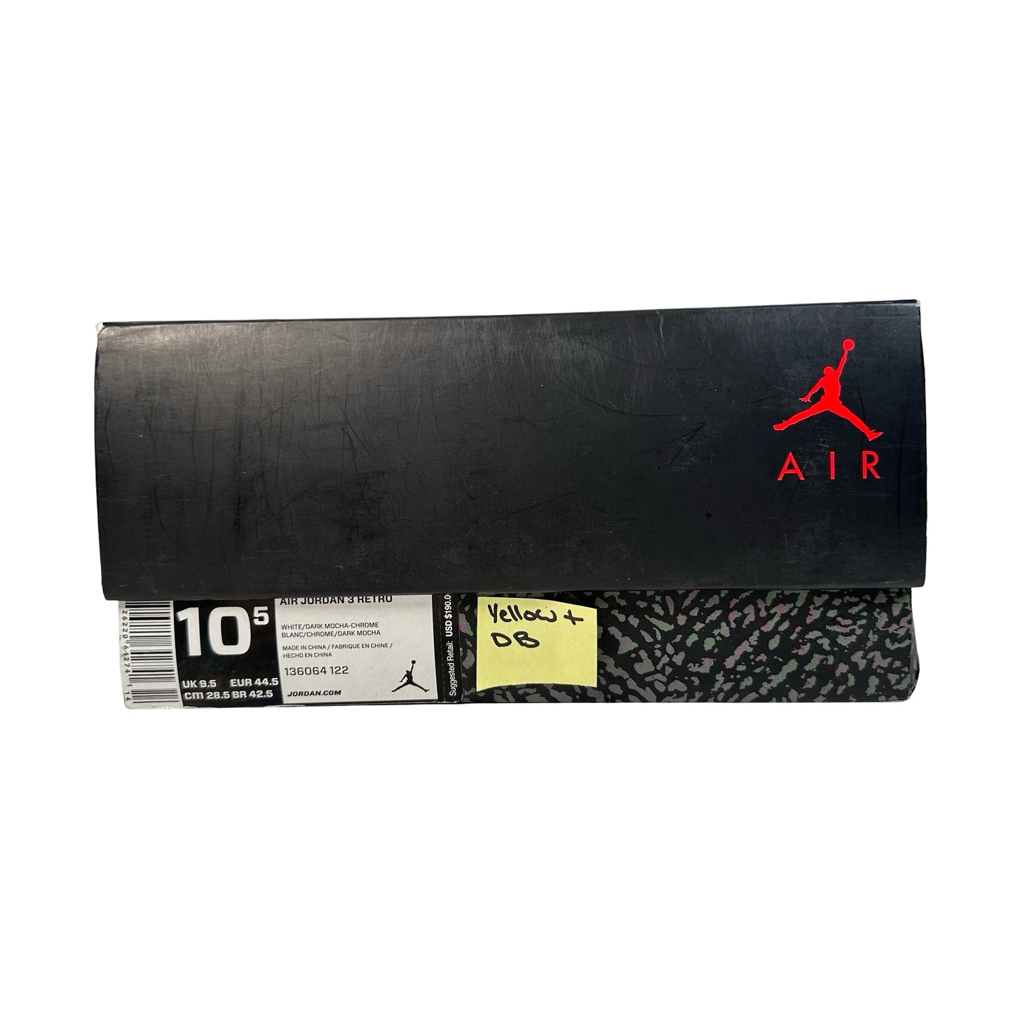 136064 122 Jordan 3 Mocha [CONDITIONAL] - 10.5 M (Slight Midsole Yellowing)