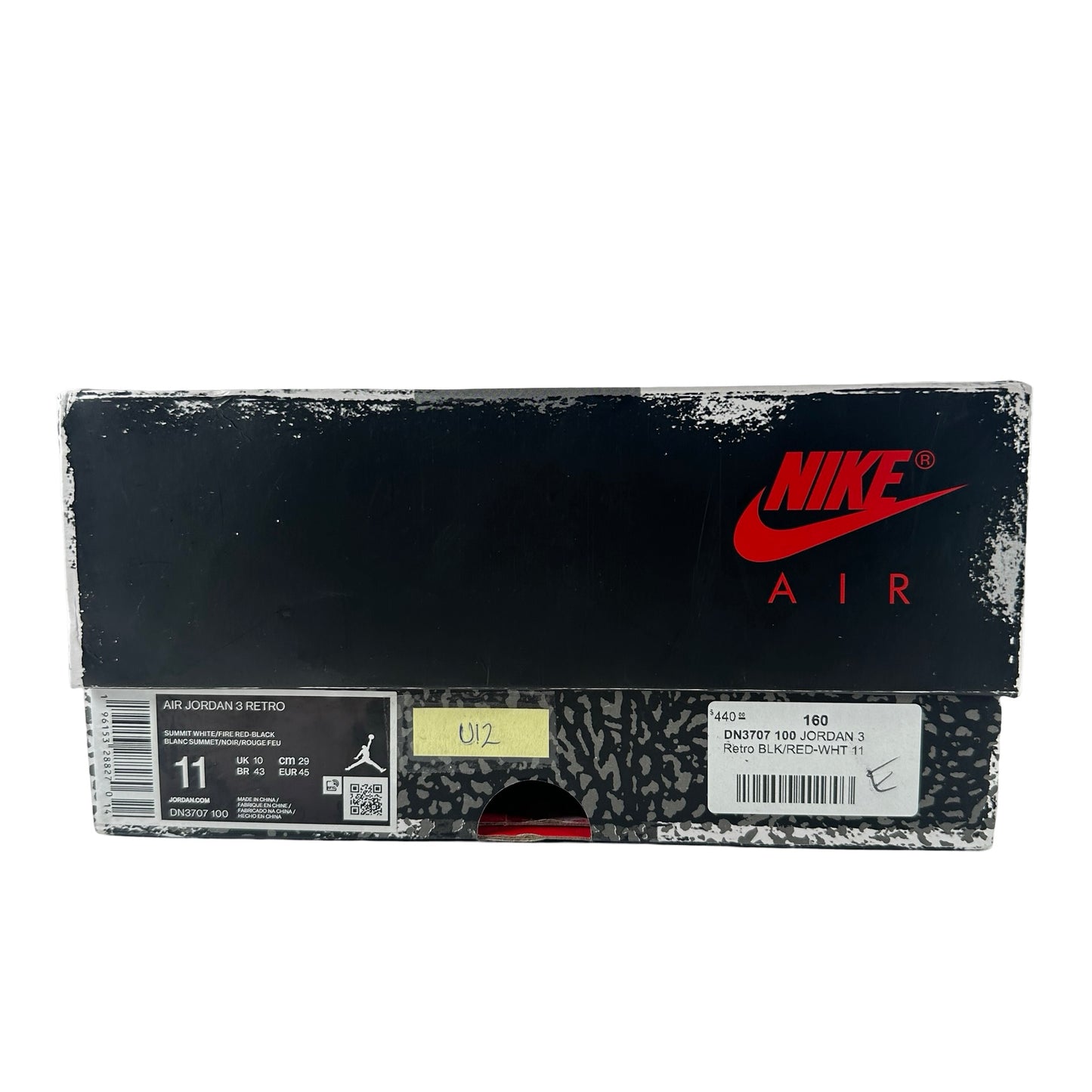 DN3707 100 Jordan 3 Retro White Cement Reimagined [USED] - 11 M (Used12)