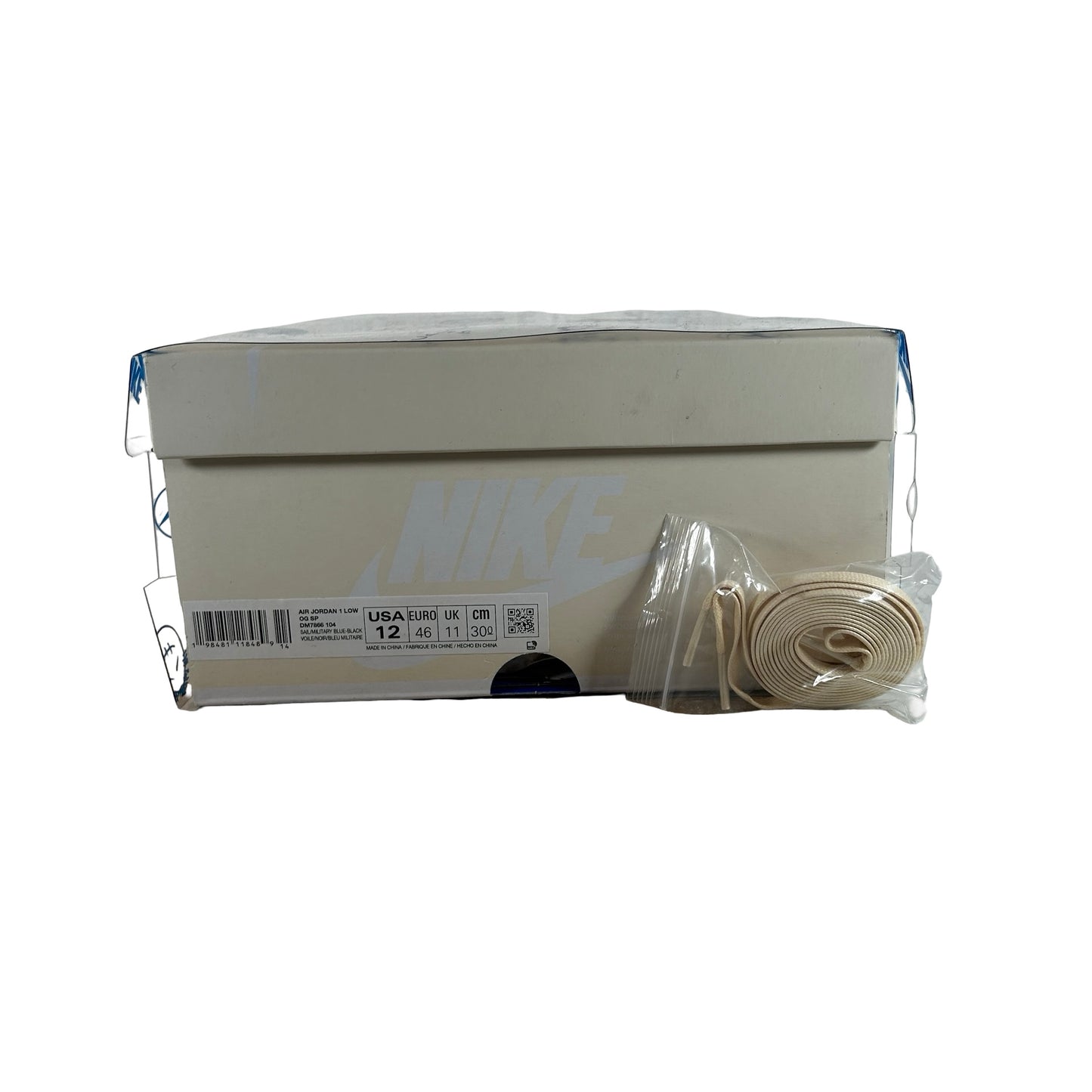 DM7866 104 Jordan 1 Retro Low OG SP Fragment x Travis Scott Sail Military Blue [USED] - 12 M (Used)