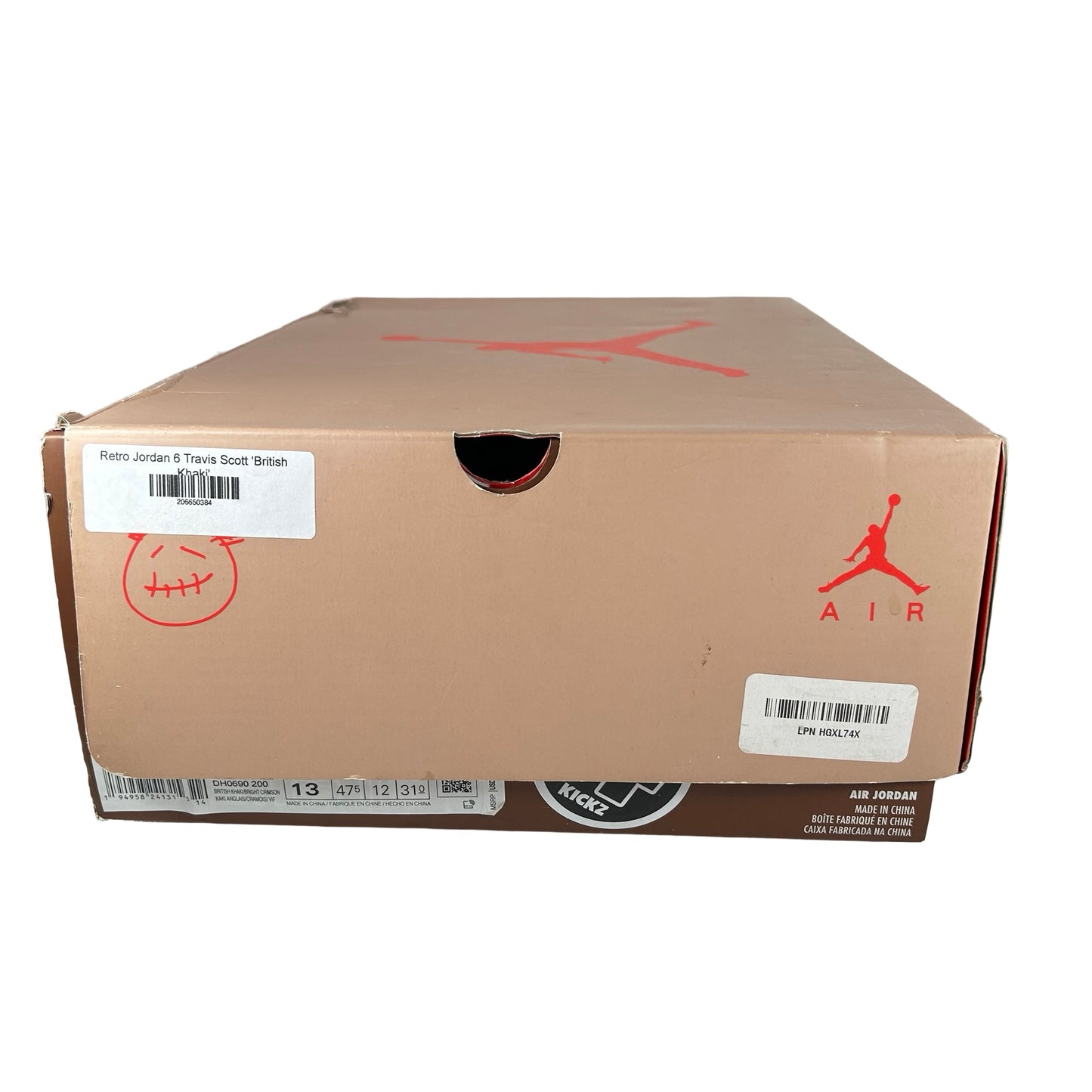 DH0690 200 Jordan 6 Retro Travis Scott British Khaki [USED] - 13 M (Used5)
