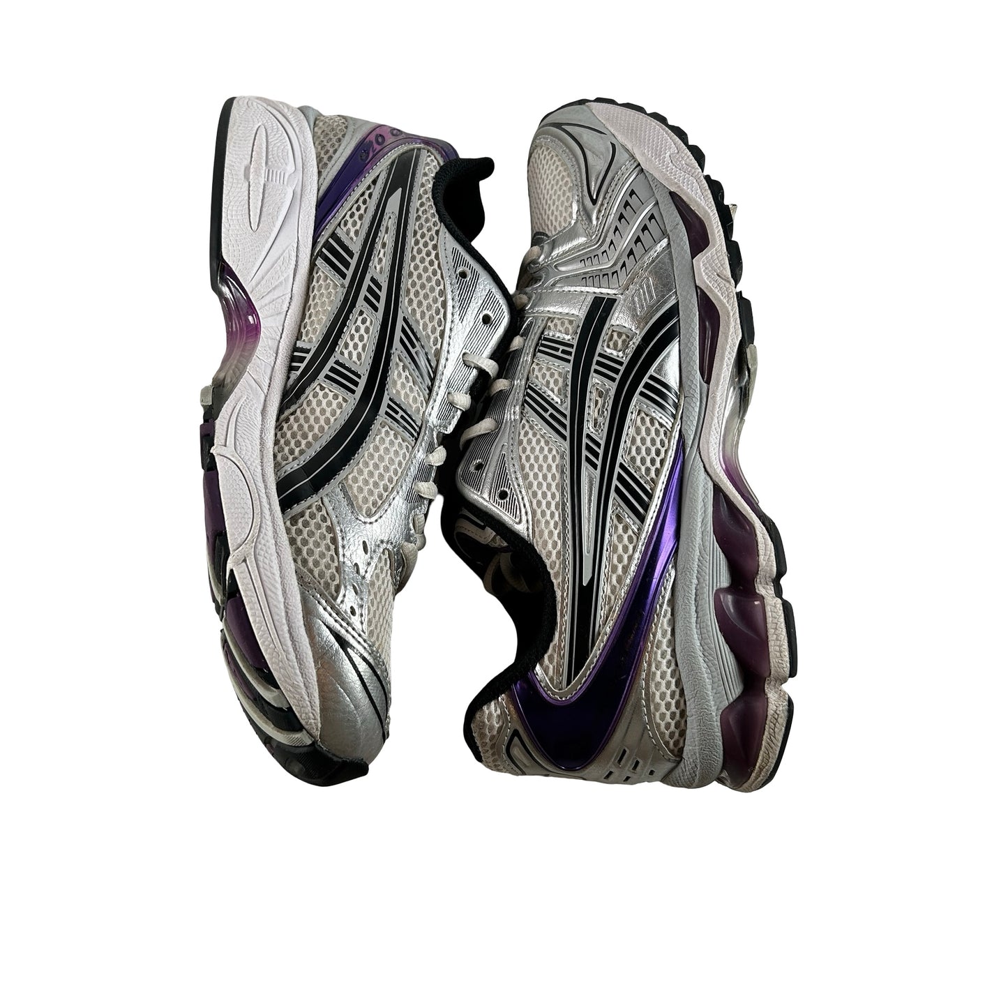 1202A056 111 ASICS Gel-Kayano 14 White Dark Grape (Women's) [USED] - 10 W (Used)