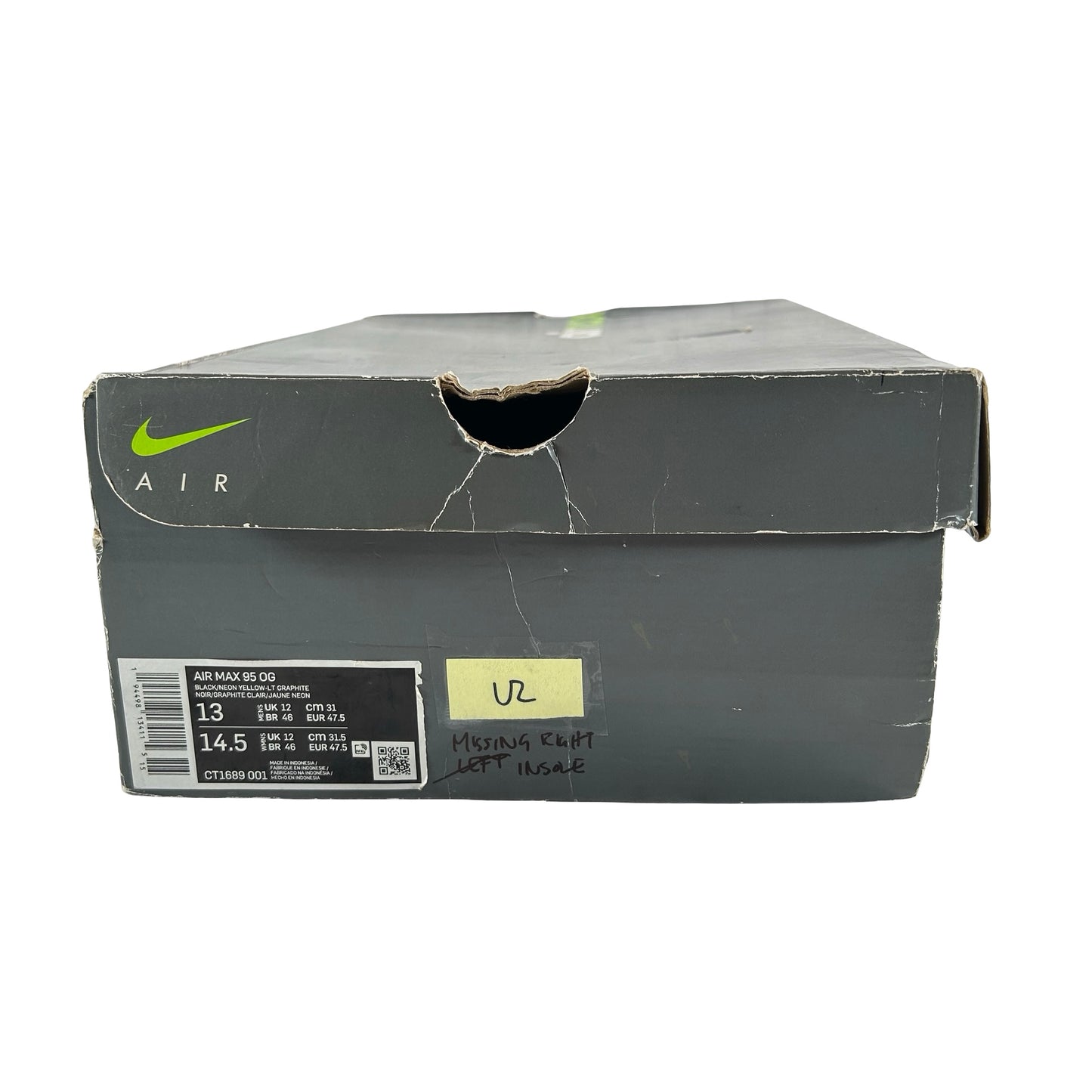 CT1689 001 Nike Air Max 95 OG Neon (2020) [USED] - 13 M (Used2) (Missing Right Insole)