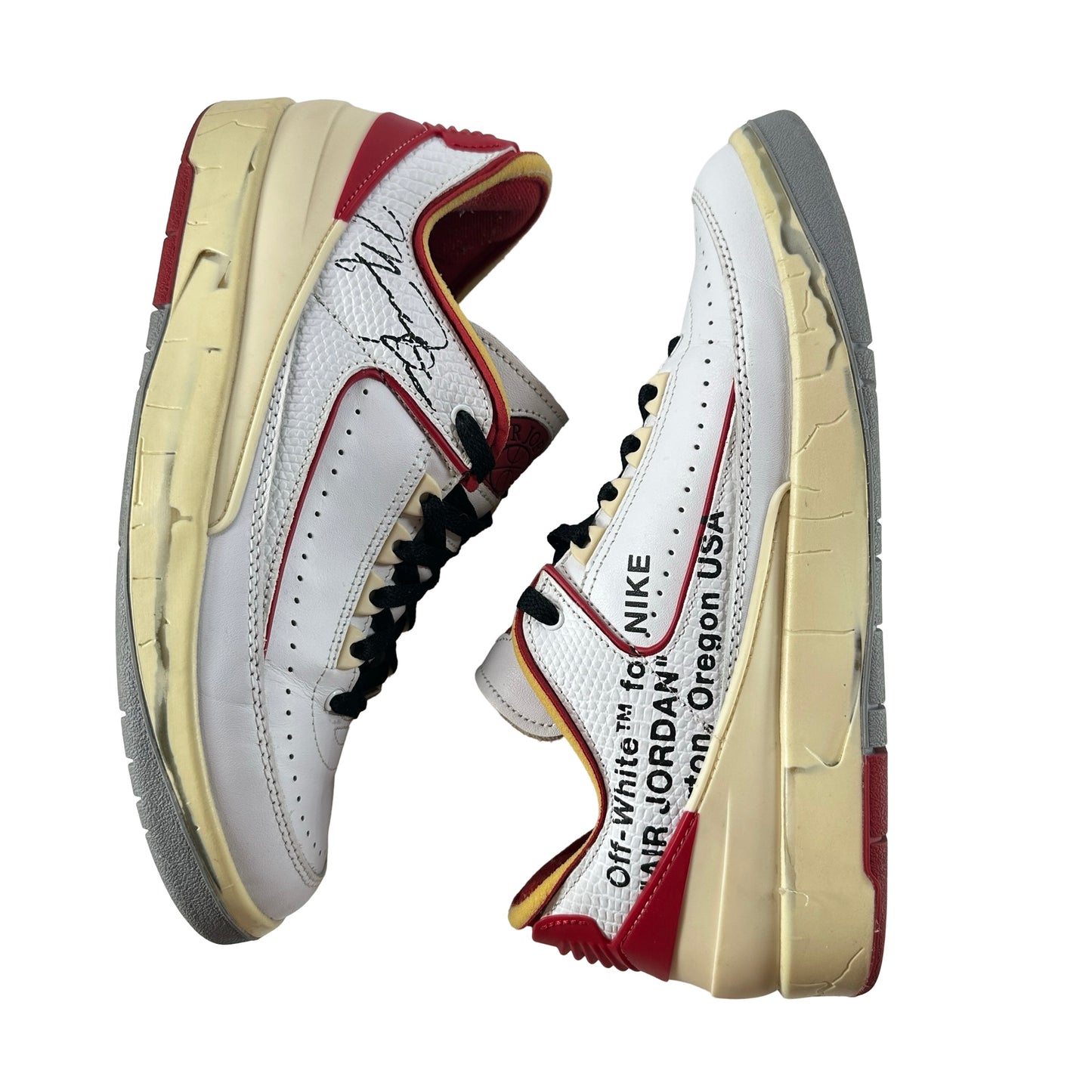 DJ4375 106 Jordan 2 Retro Low SP Off-White White Red [USED] - 8.5 M (Used)