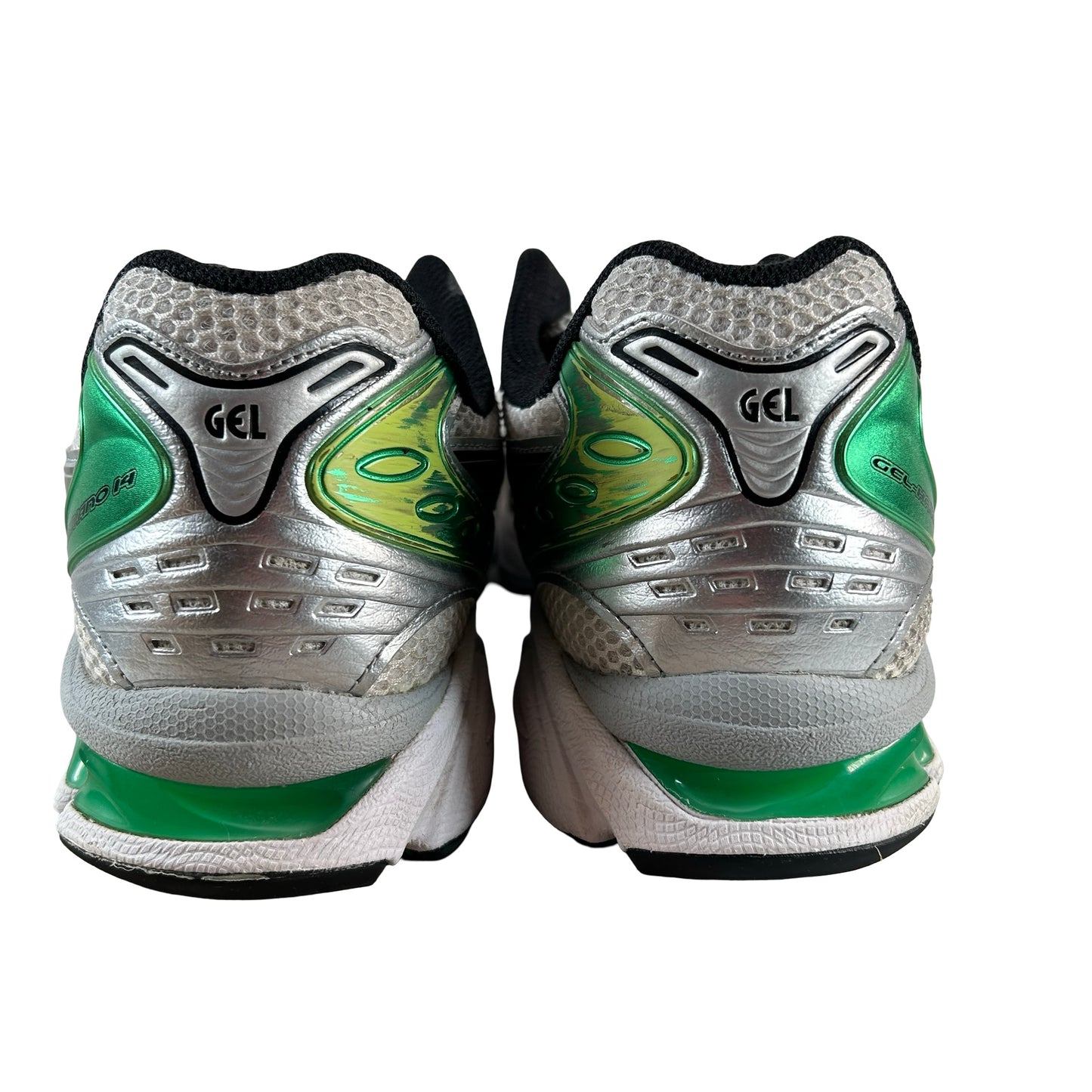 1201A019 110 ASICS Gel-Kayano 14 White Malachite Green [USED] - 11 M (Used)