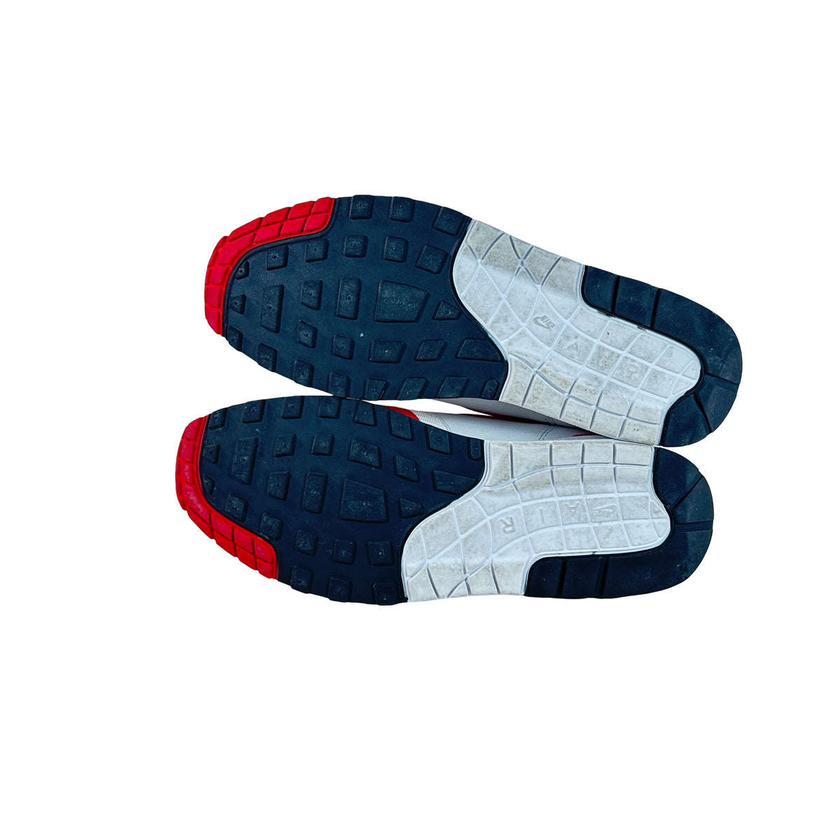 908375 103 Nike Air Max 1 Anniversary Red (2017/2018 Restock Pair) [USED] - 10.5 M (Used) (No Box)