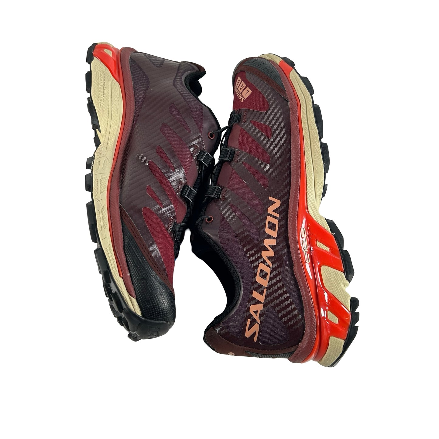 L4177220032 Salomon XT-4 Bitter Chocolate Mocha Mousse Fiery Red [USED] - 10 M (Used)