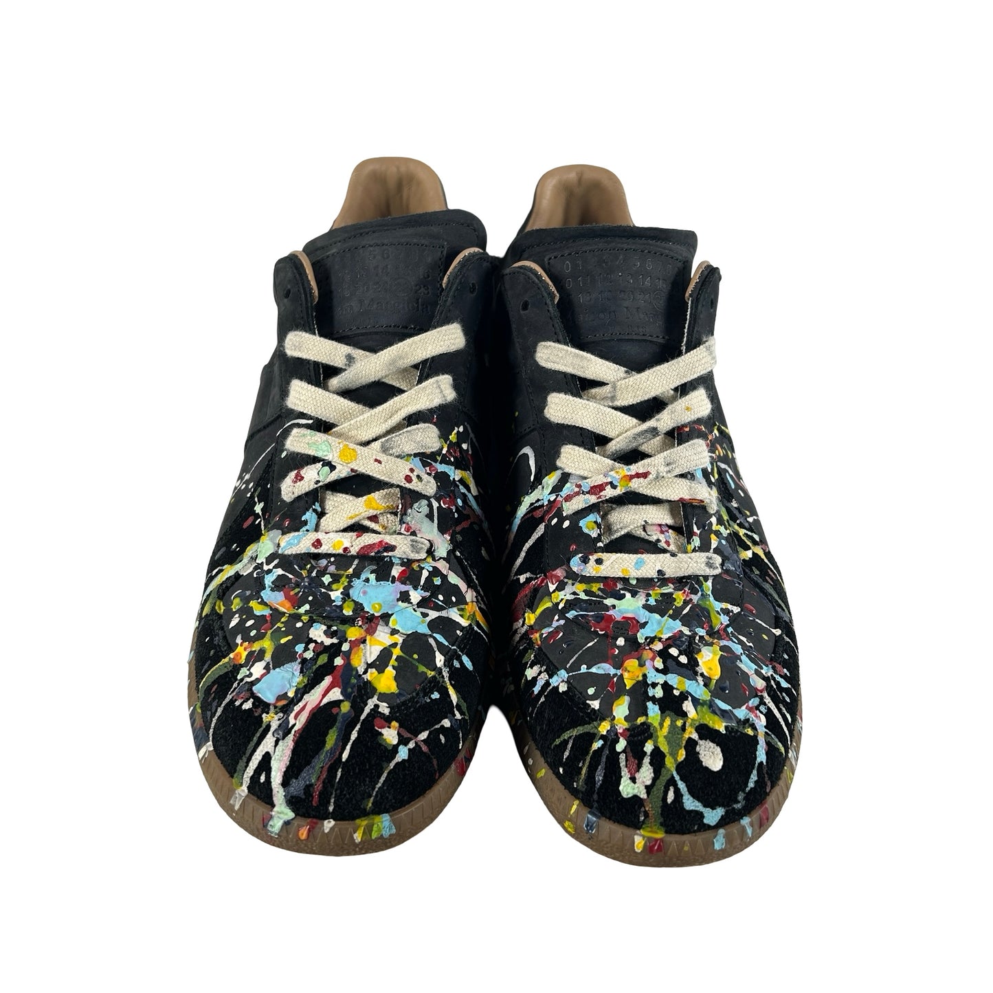 S57WS0240P1892963 Maison Margiela Paint Replica German Army Trainer (GAT) Black [USED] - 42.5 EU (Used) (No Box)