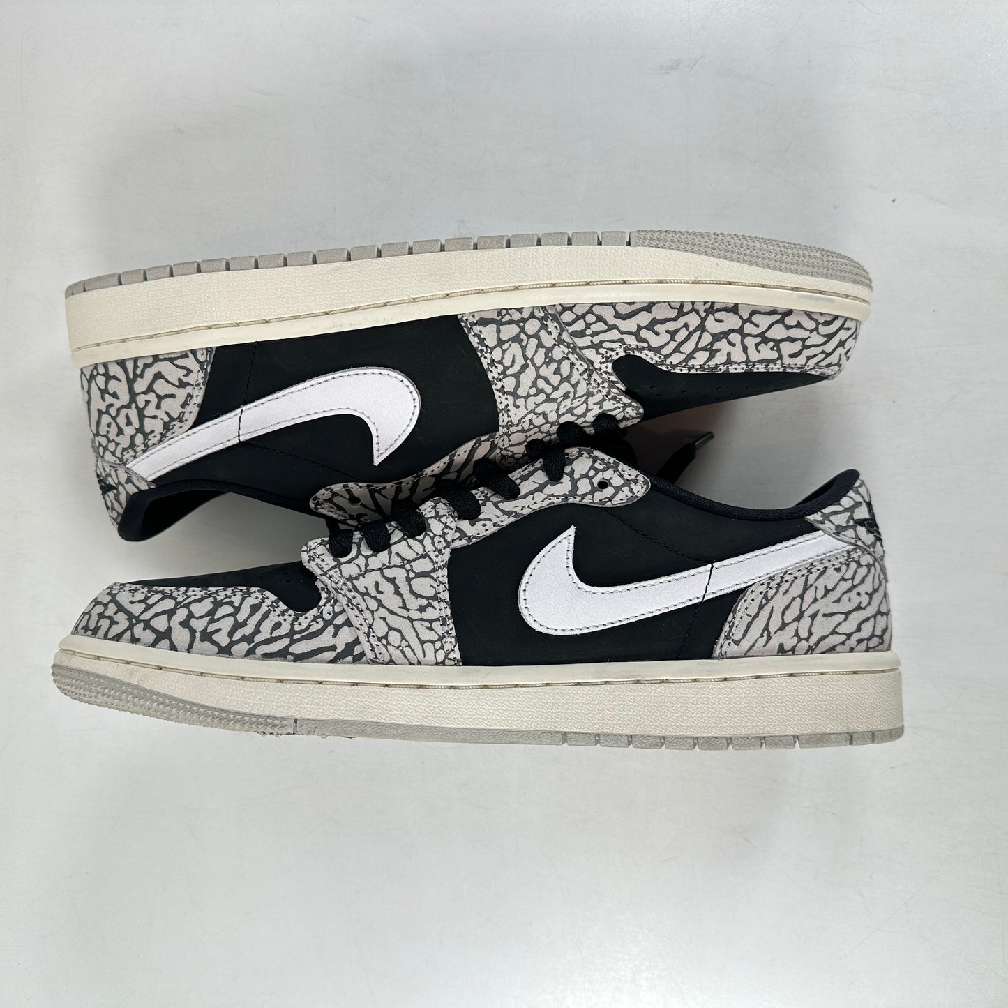 CZ0775 001 Jordan 1 Retro Low OG Black Cement (Women's) [USED] - 10.5 W (Used)