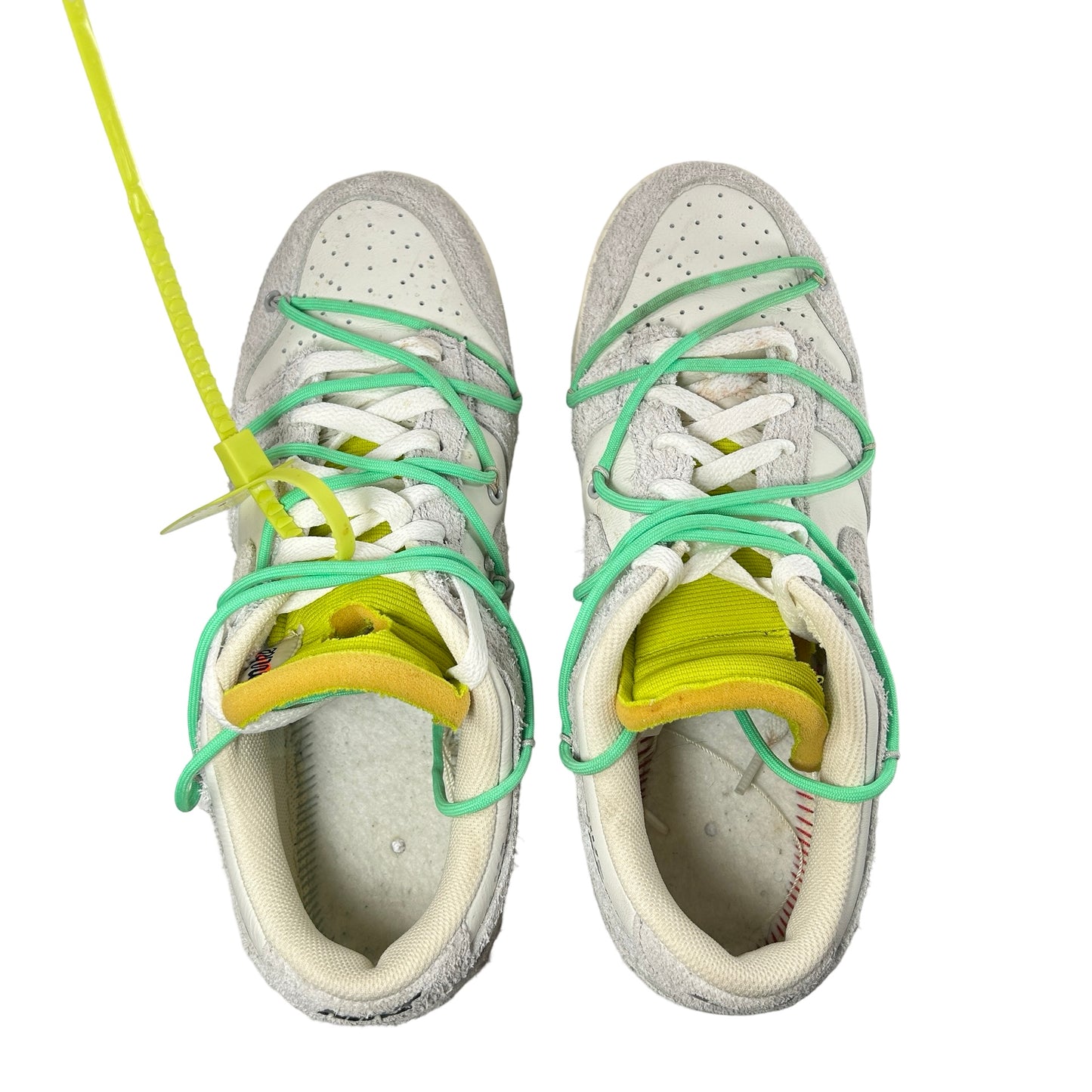 DJ0950 106 Nike Dunk Low Off-White Lot 14 [USED] - 9.5 M (Used) (No Insoles)