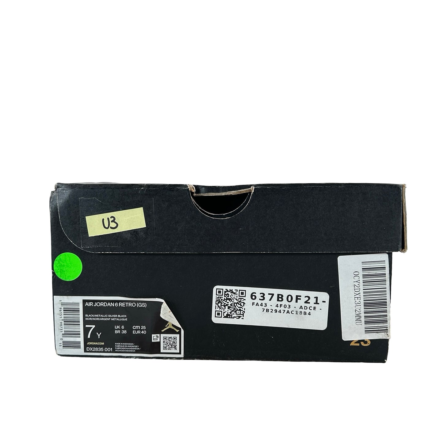 DX2835 001 Jordan 6 Retro Chrome (GS) [USED] - 7 Y (Used3)