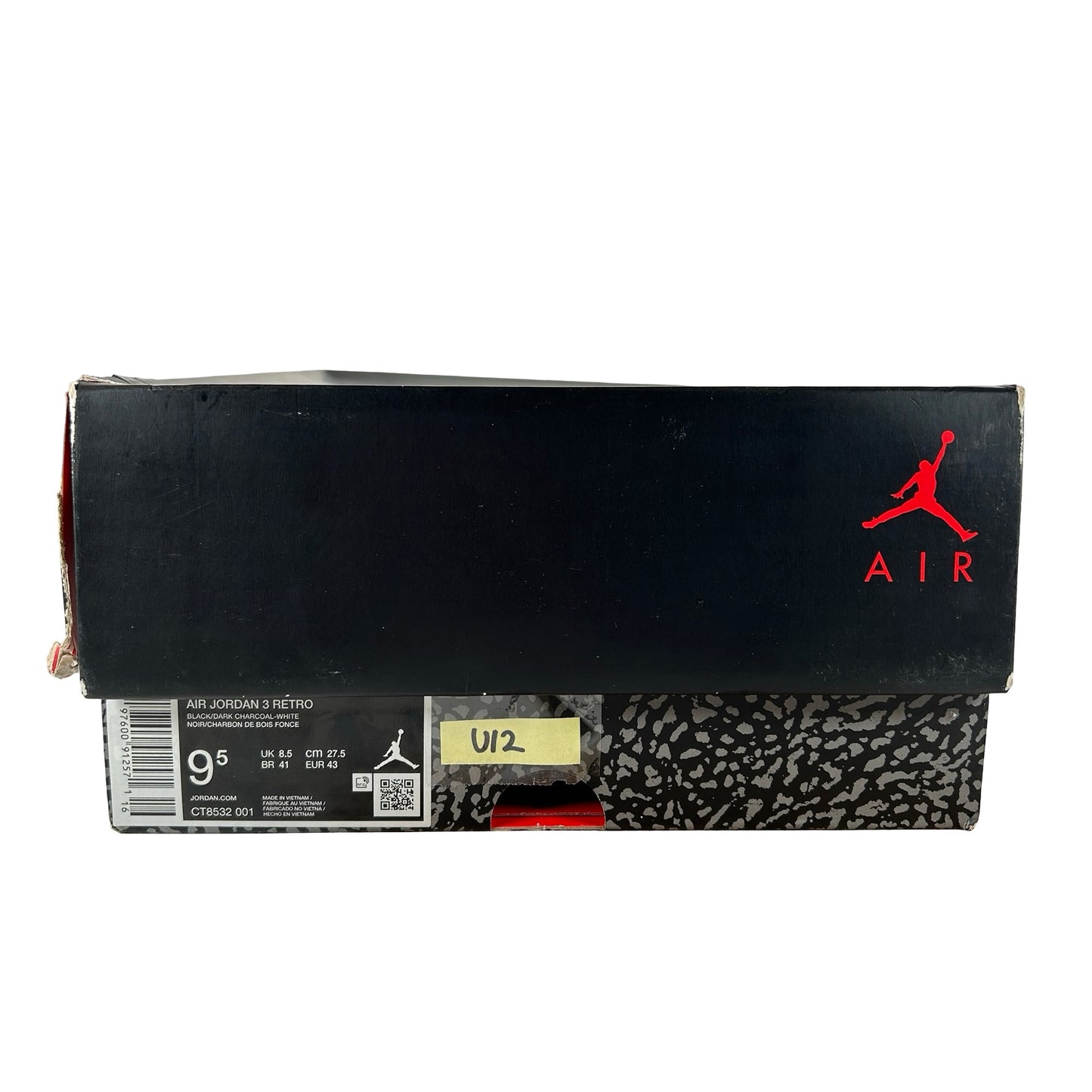 CT8532 001 Jordan 3 Retro Black Cat (2025) [USED] - 9.5 M (Used12)