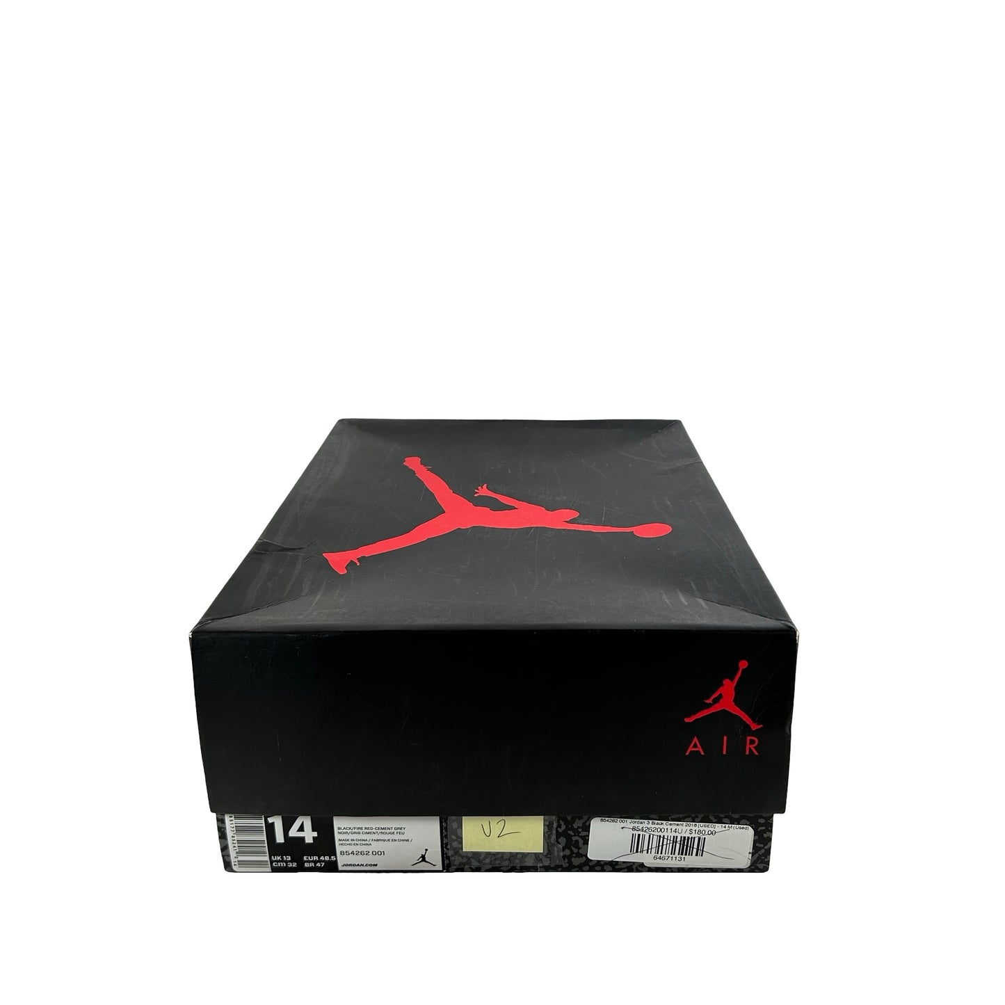 854262 001 Jordan 3 Black Cement 2018 [USED] - 14 M (Used2)