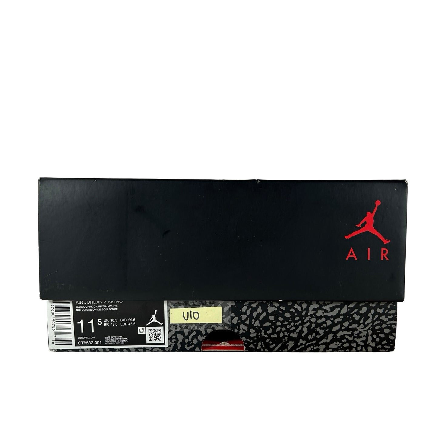 CT8532 001 Jordan 3 Retro Black Cat (2025) [USED] - 11.5 M (Used10)