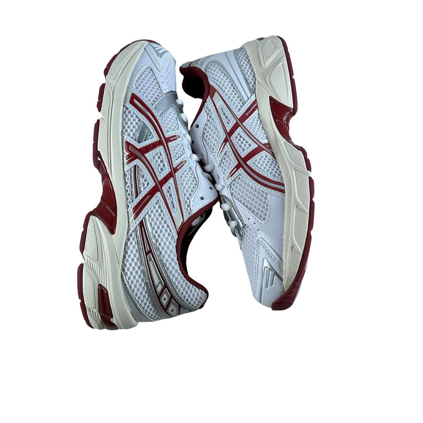 1201A518 100 ASICS Gel-1130 White Red Dahlia (Women's) [USED] - 8 W / 6.5 M (Used)