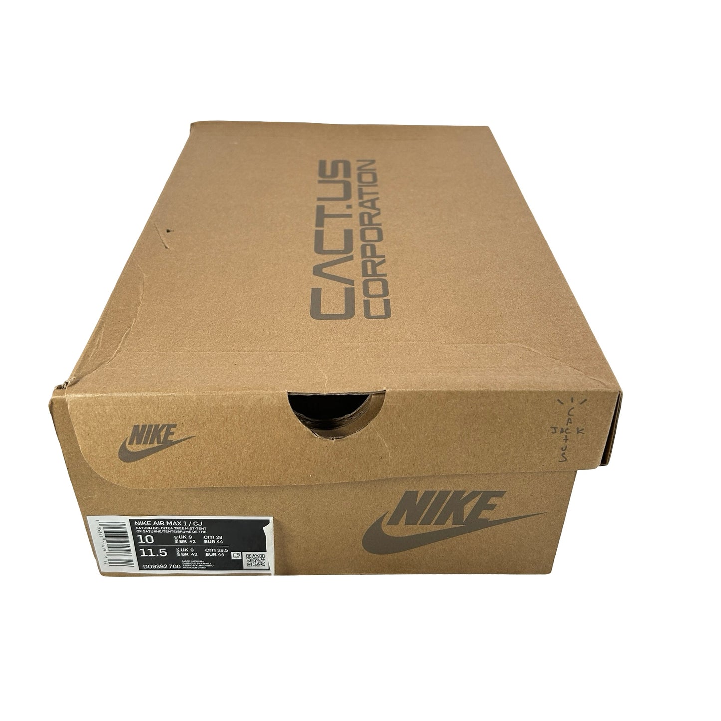 DO9392 700 Nike Air Max 1 Travis Scott Cactus Jack Saturn Gold [USED] - 10 M (Used)