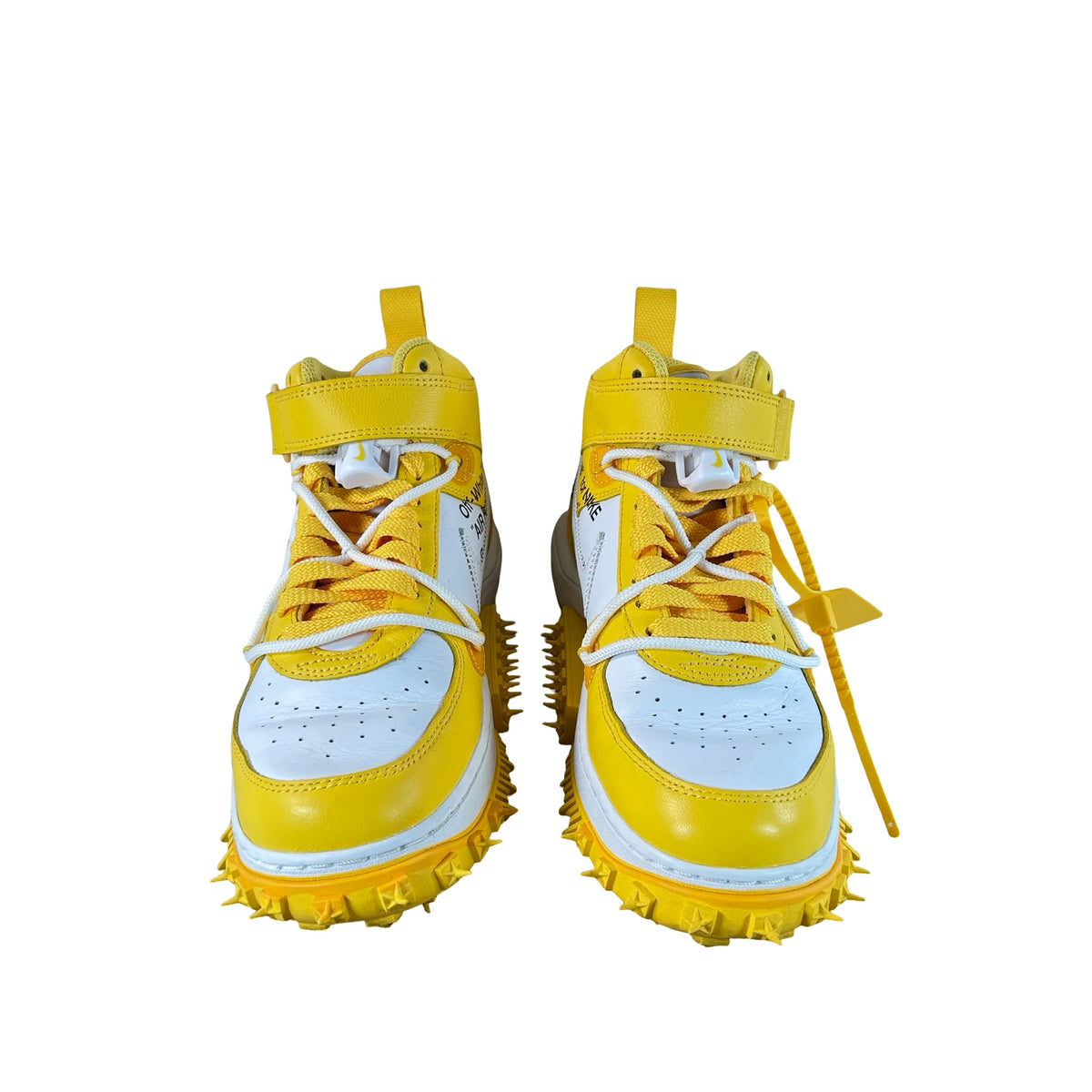 DR0500 101 Nike Air Force 1 Mid SP Off-White Varsity Maize [USED] - 7 M (Used) (No Box)