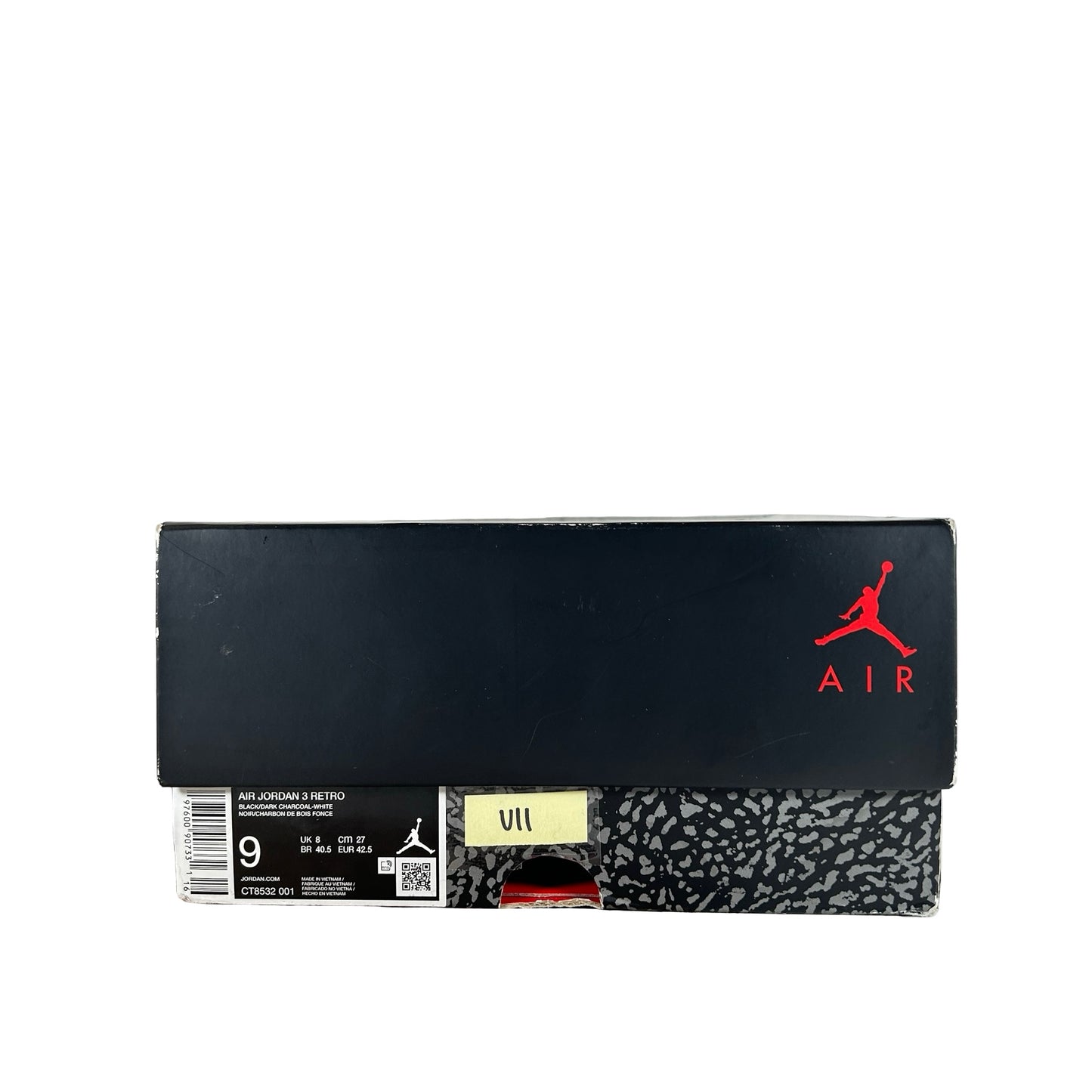 CT8532 001 Jordan 3 Retro Black Cat (2025) [USED] - 9 M (Used11)