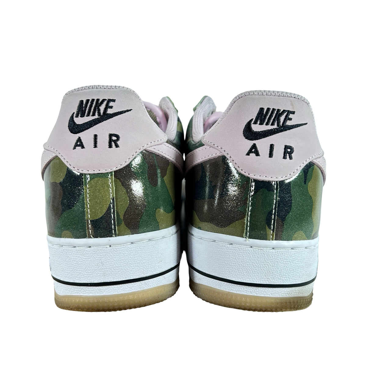 HQ1967 200 Nike Air Force 1 Low '07 LV8 Patent Camo Pink [USED] - 12 M (Used2) (No Box2)