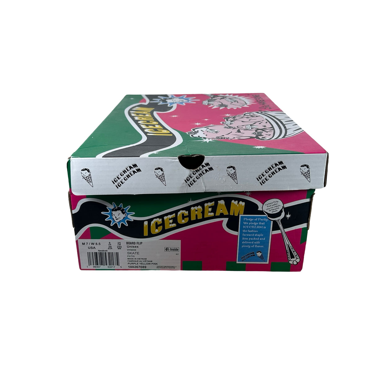 100267089 Reebok Board Flip BBC Ice Cream Don Toliver Banana [USED] - 7 M (Used)