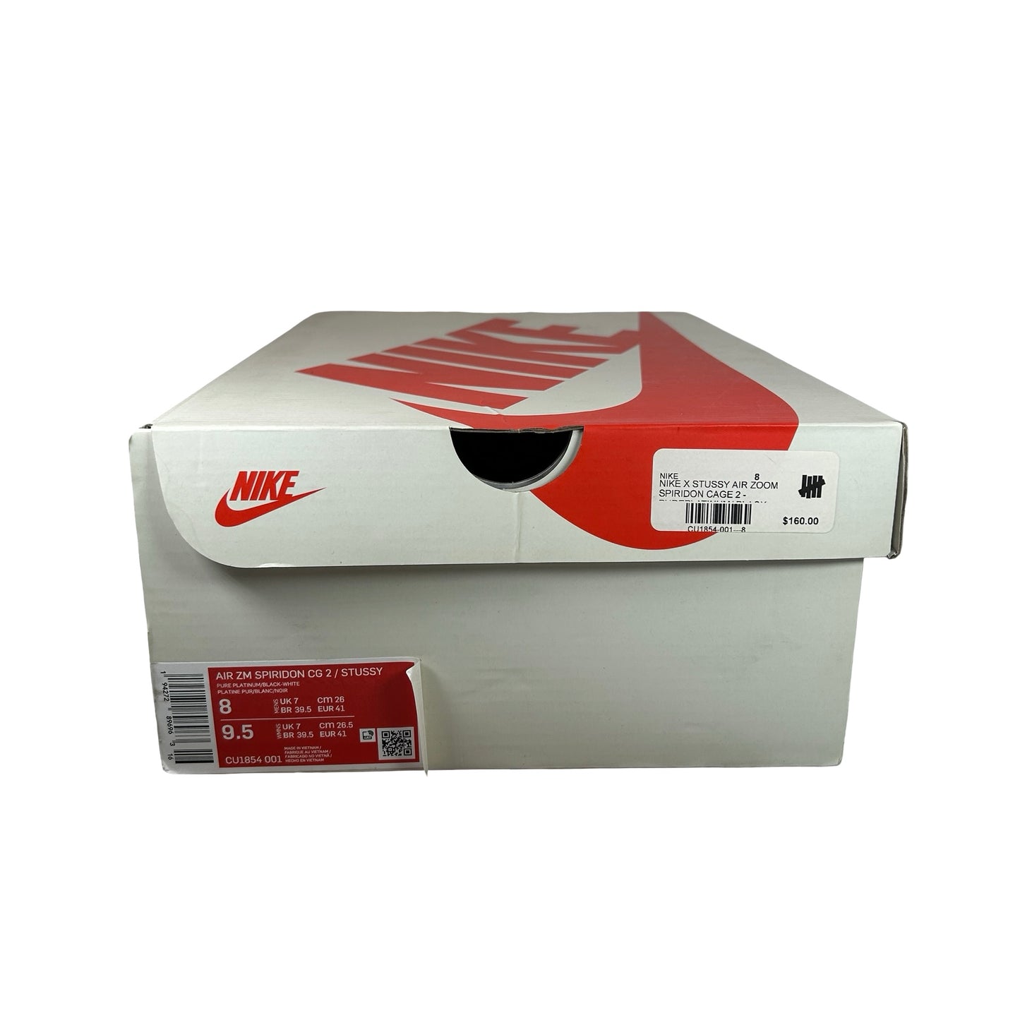CU1854 001 Nike Air Zoom Spiridon Cage 2 Stussy Pure Platinum [USED] - 8 M (Used)