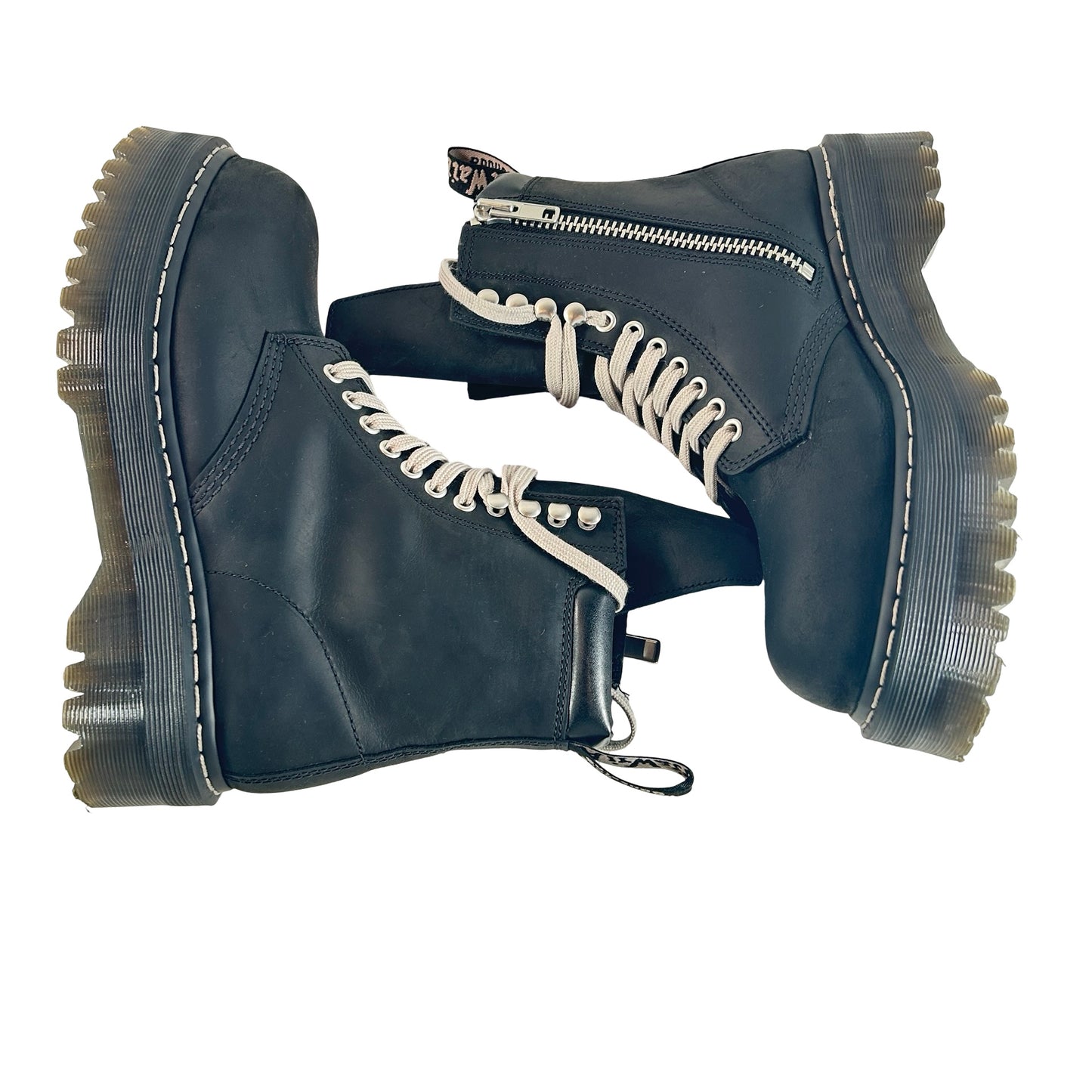 DM02E6813 9001 09 Dr. Martens 1460 DRKSHDW Quad Sole Steel Toe Boot Rick Owens Black [USED] - 9 M (Used) (No Box)