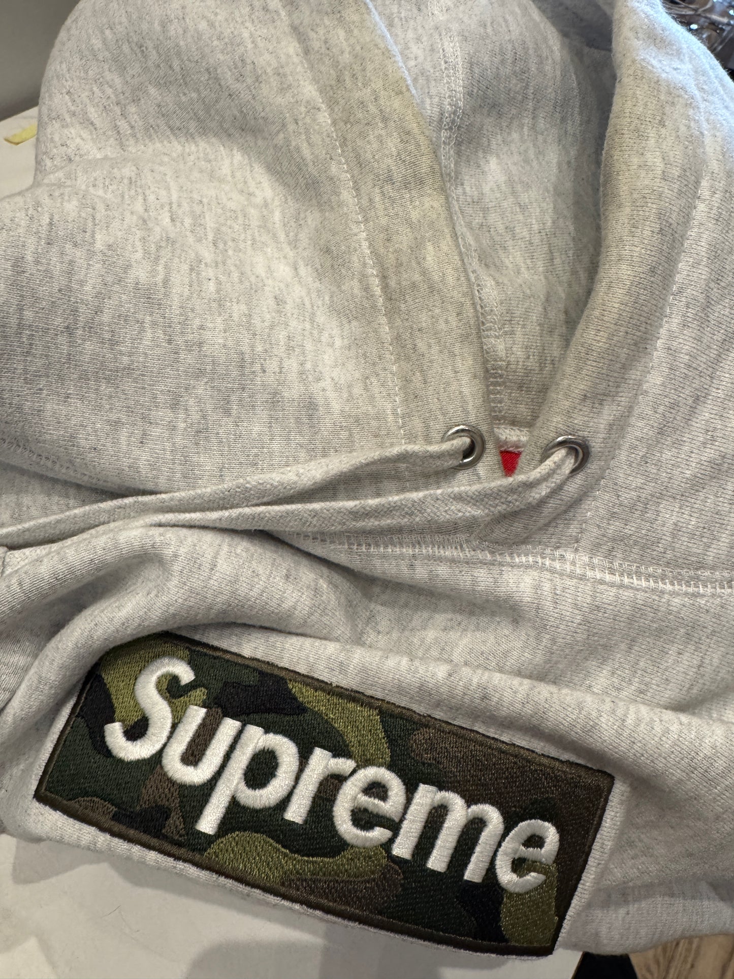 Supreme Box Logo Hooded Sweatshirt (FW23) Ash Grey [USED] - M (Used)
