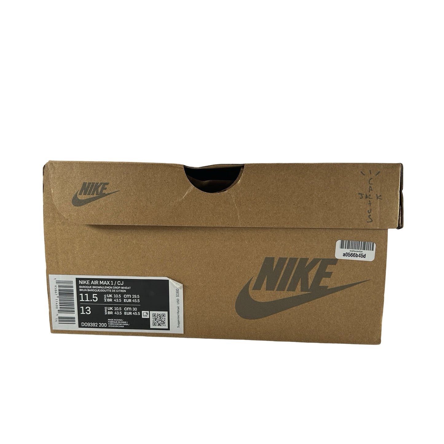 DO9392 200 Nike Air Max 1 Travis Scott Brown [USED] - 11.5 M (Used)