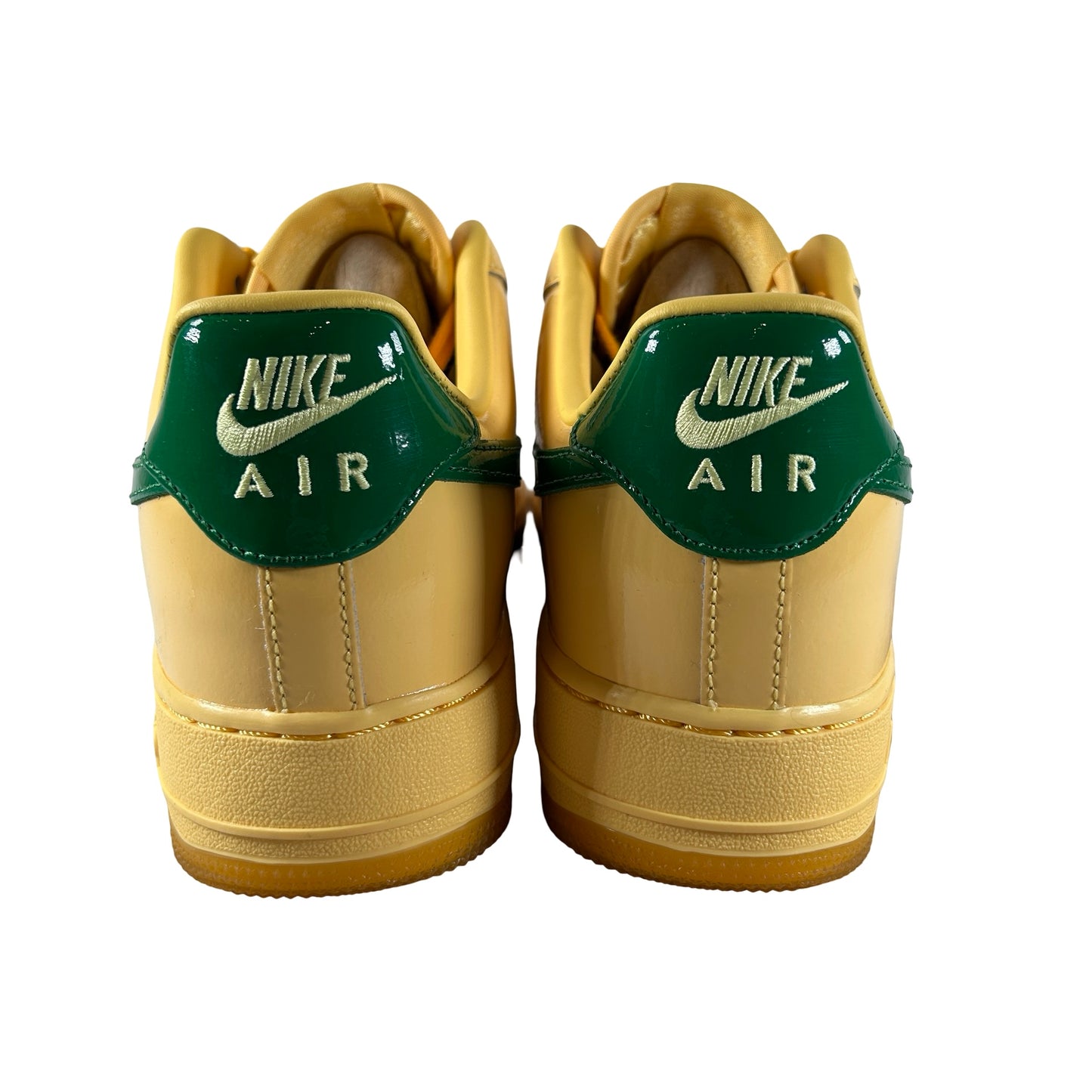 IO4489 700 Nike Air Force 1 Low Patent Leather Topaz Gold Pine Green [USED] - 9 M (Used2)