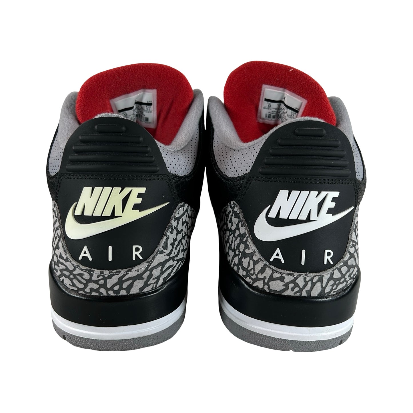 854262 001 Jordan 3 Black Cement 2018 [USED] - 13 M (Used3)