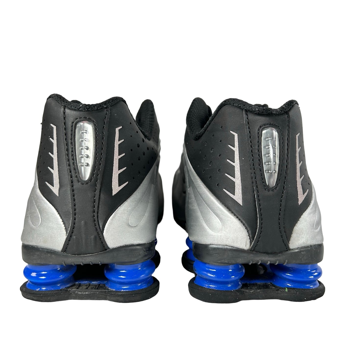 AR3565 006 Nike Shox R4 Metallic Silver Black Racer Blue (Women's) [USED] - 11 W (Used) (No Box)