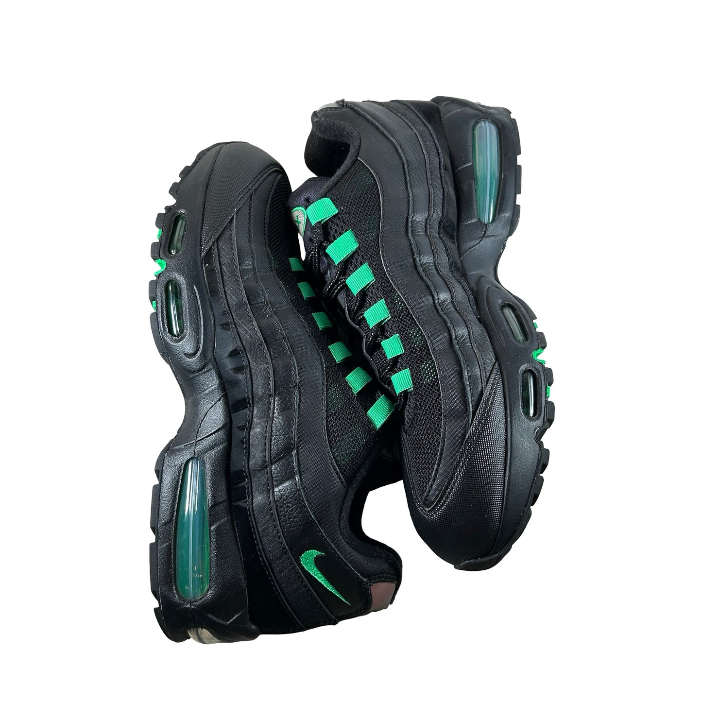 IB1667 002 Nike Air Max 95 OG Big Bubble Black Green Shock [USED] - 10 M (Used) (No Box)