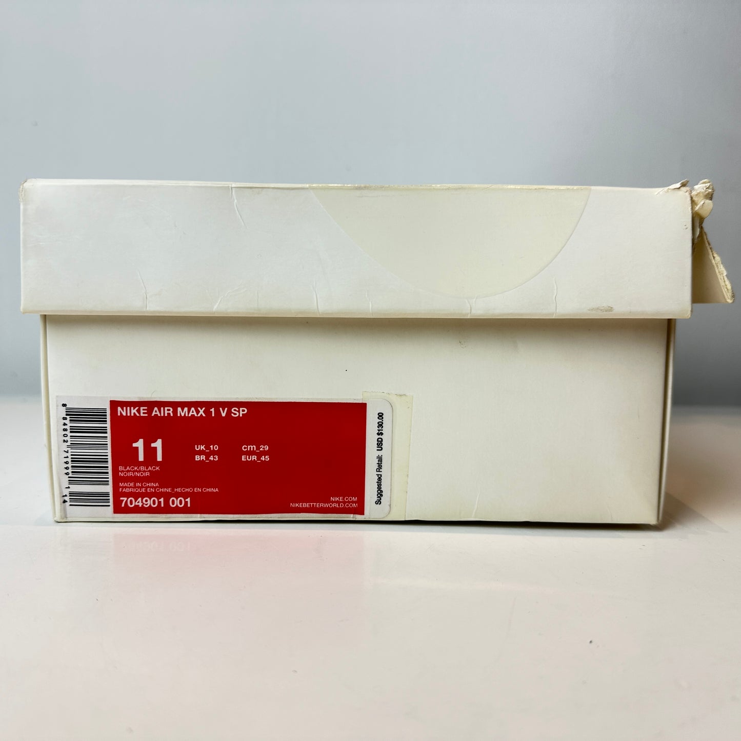 704901 001 Nike Air Max 1 Patch Black [USED] - 11 M (Used)