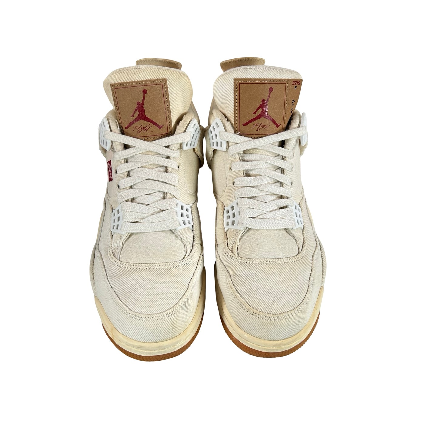 AO2571 100 Jordan 4 Retro Levi's White (Levi's Tag) (Sample) - 8 M (Used)
