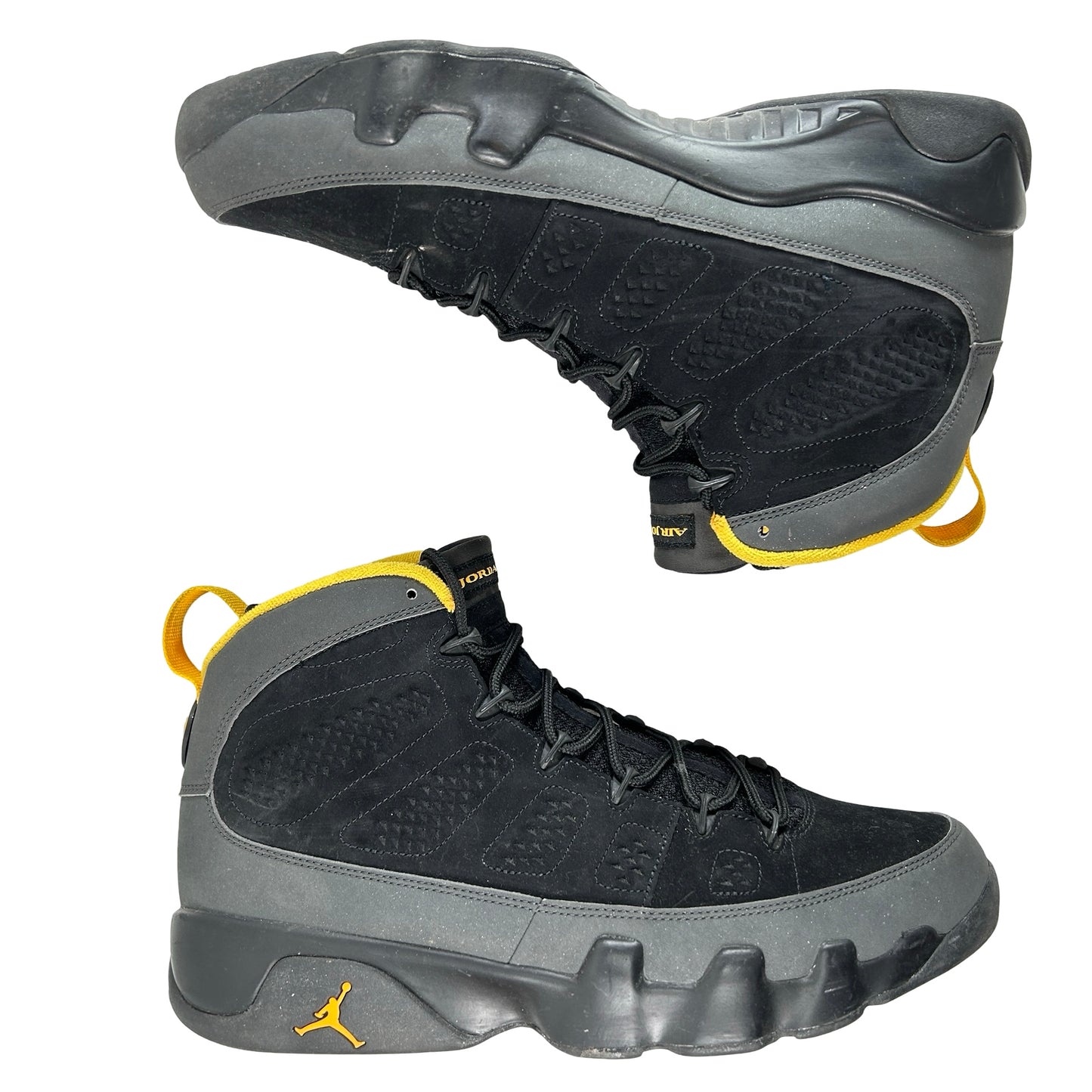 CT8019 070 Jordan 9 Retro Dark Charcoal University Gold [USED] - 12 M (Used) (No Box2)