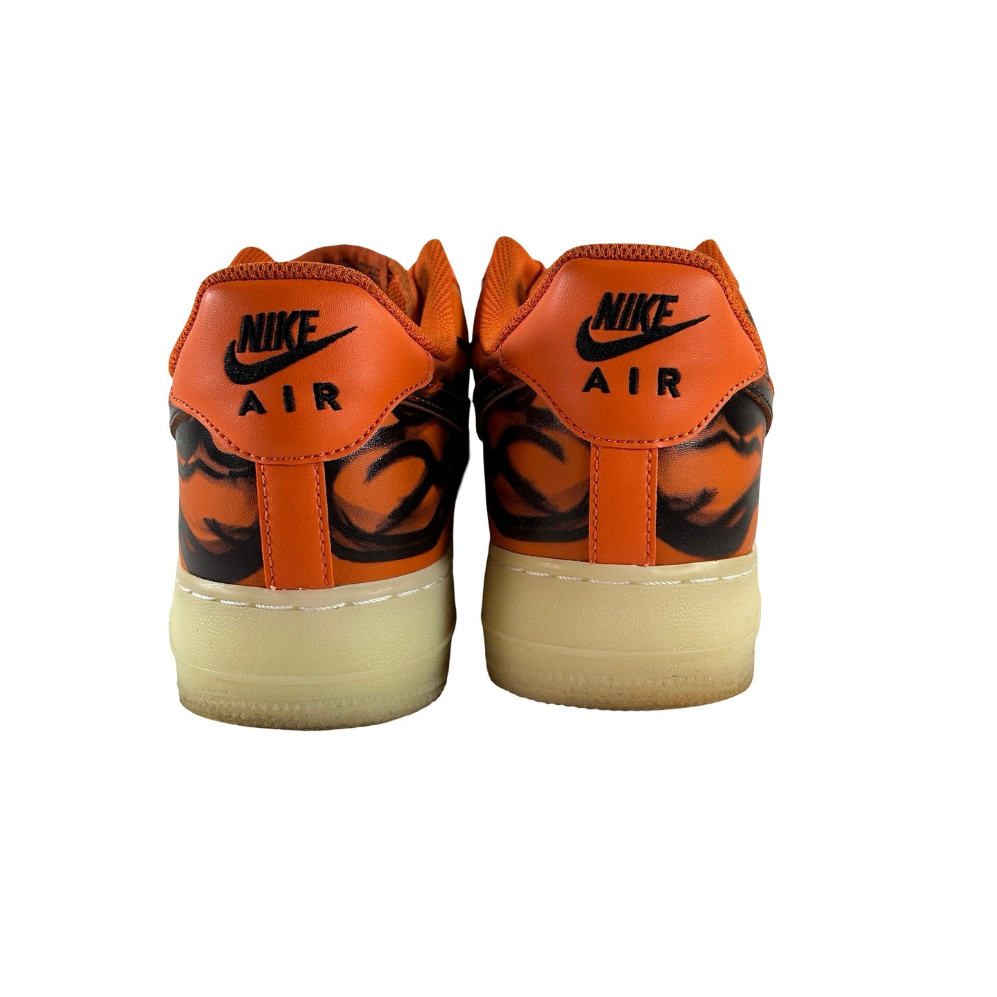 CU8067 800 Nike Air Force 1 Low Orange Skeleton Halloween [USED] - 10 M (Used)