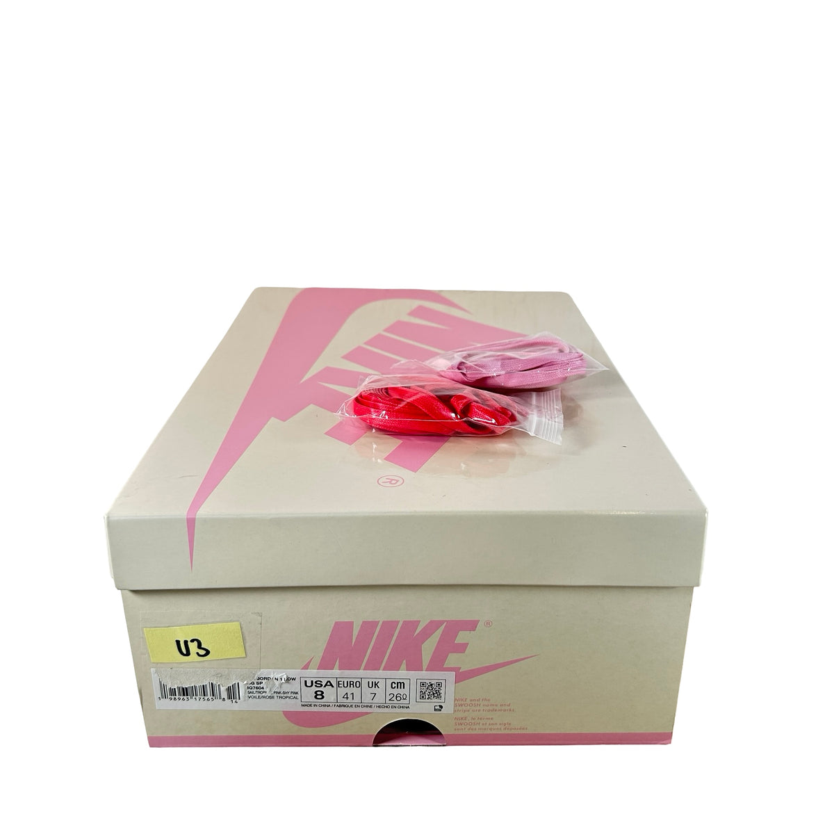 IQ7604 101 Jordan 1 Retro Low OG SP Travis Scott Sail Tropical Pink [USED] - 8 M (Used3)