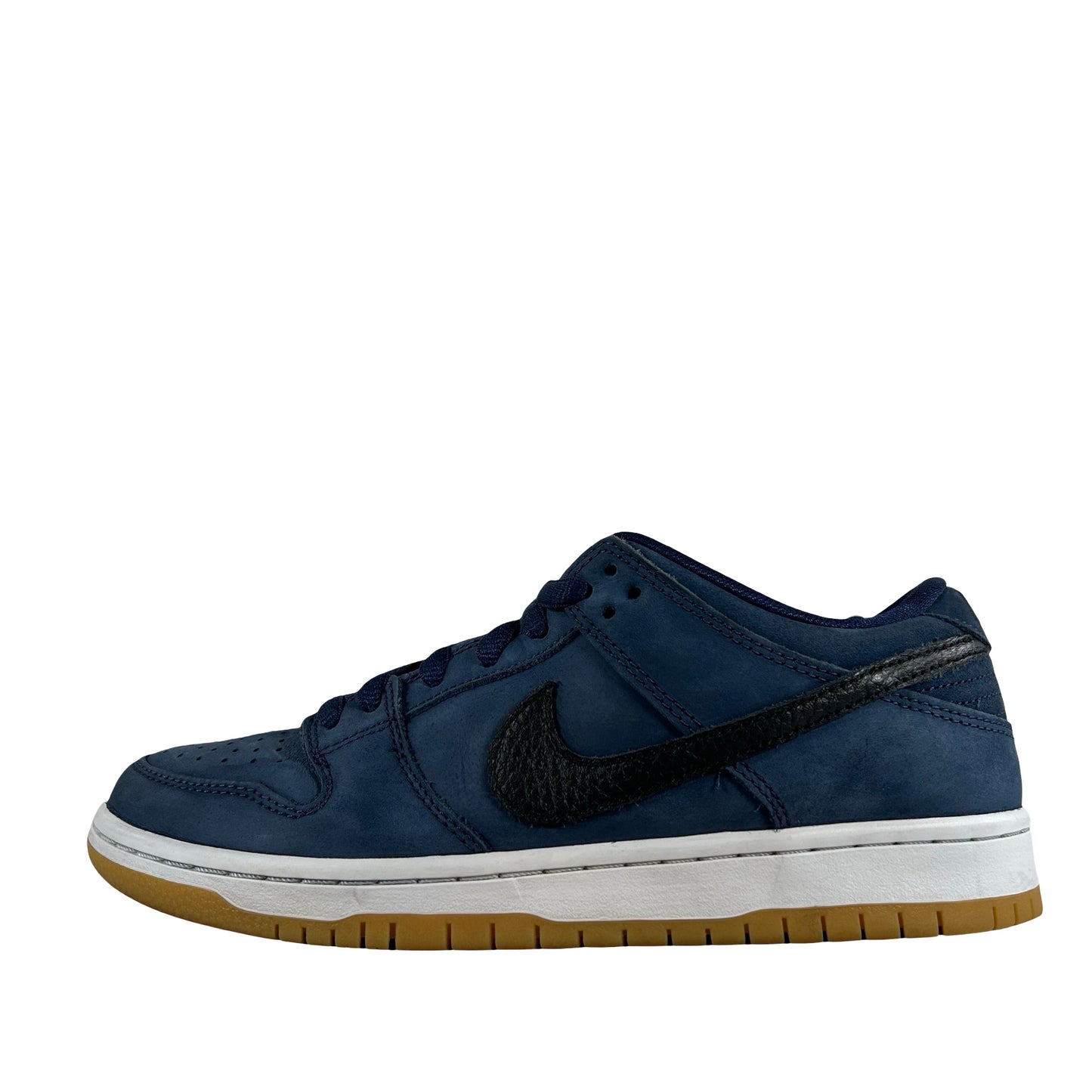 CW7463 401 Nike SB Dunk Low Navy Black Gum [USED] - 7.5 M (Used) (No Box)