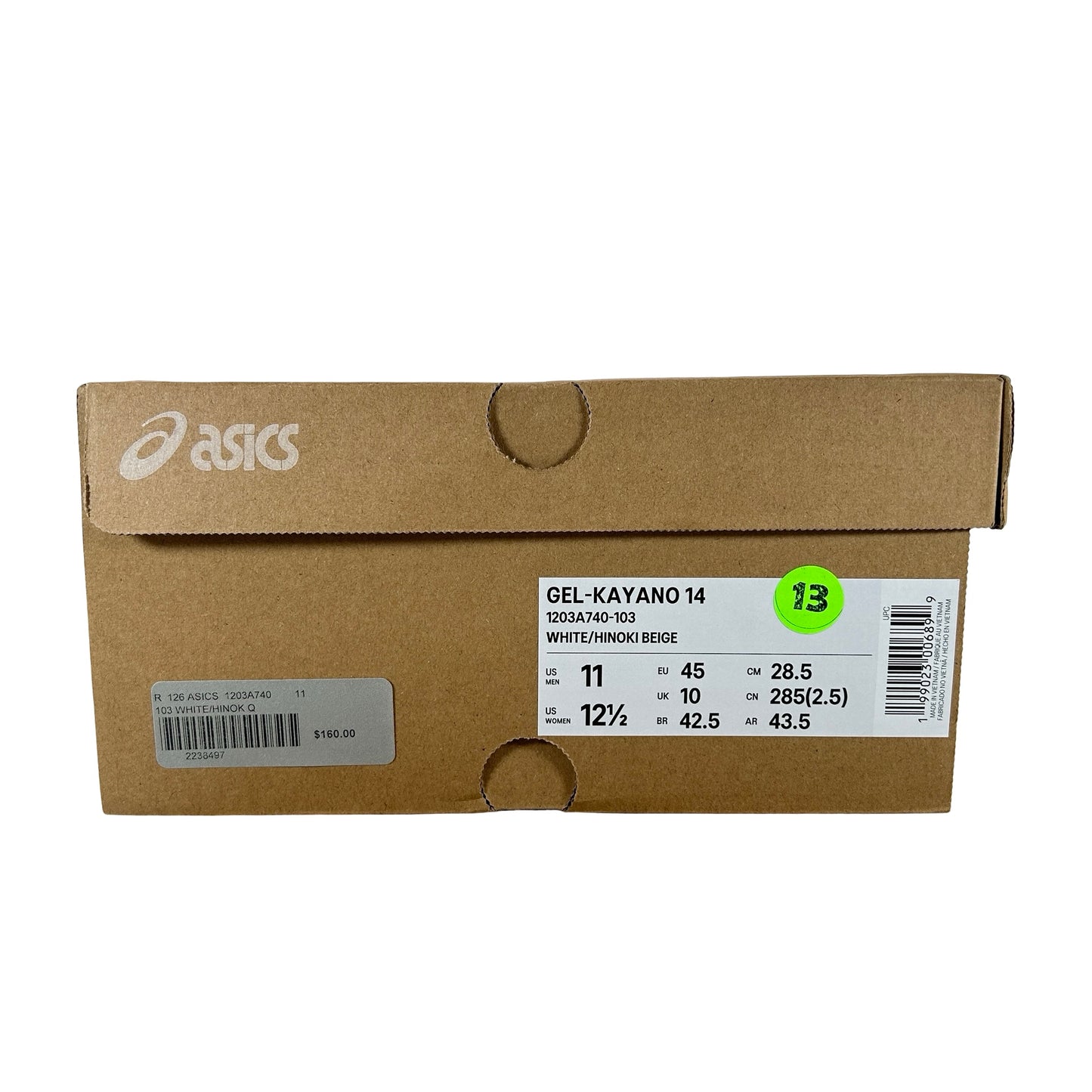 1203A740 103 ASICS Gel-Kayano 14 White Hinoki Beige [USED] - 11 M (Used)