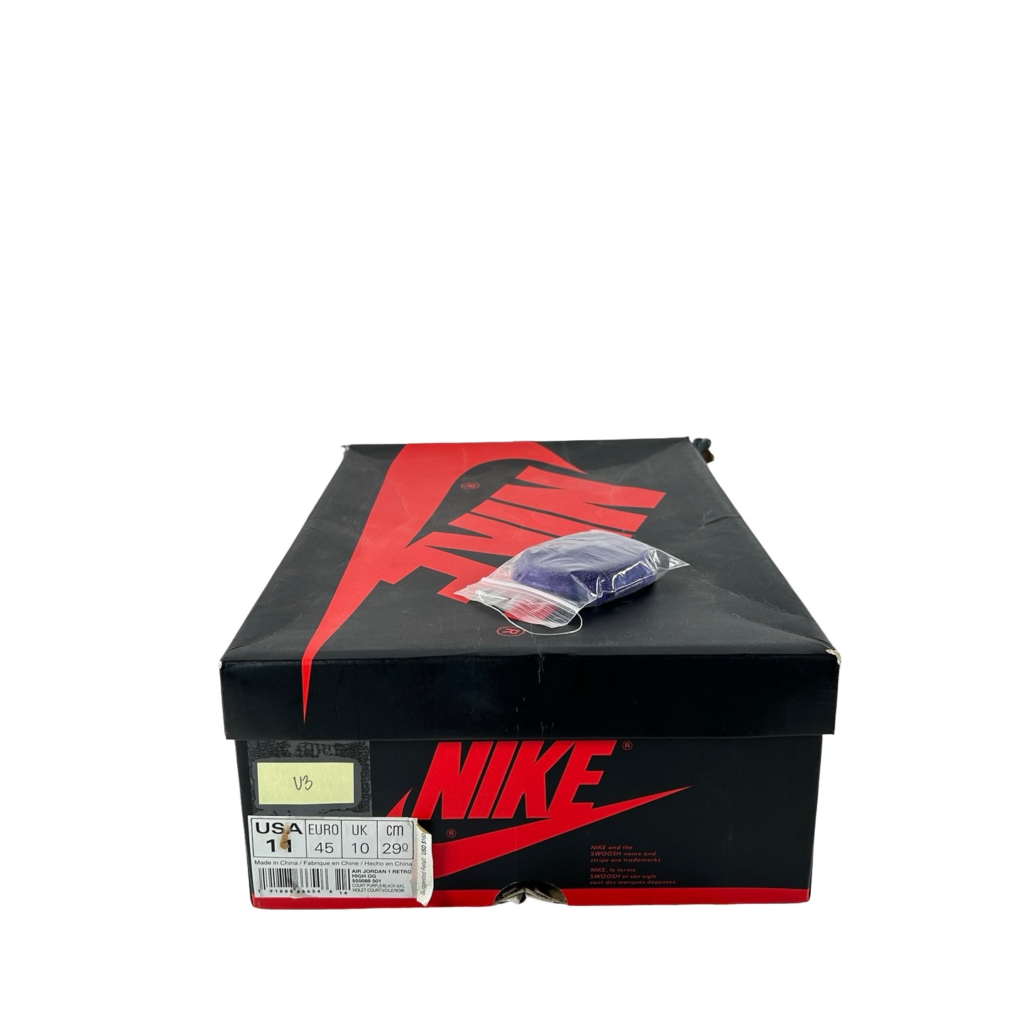 555088 501 Jordan 1 Court Purple [USED] - 11 M (Used3)