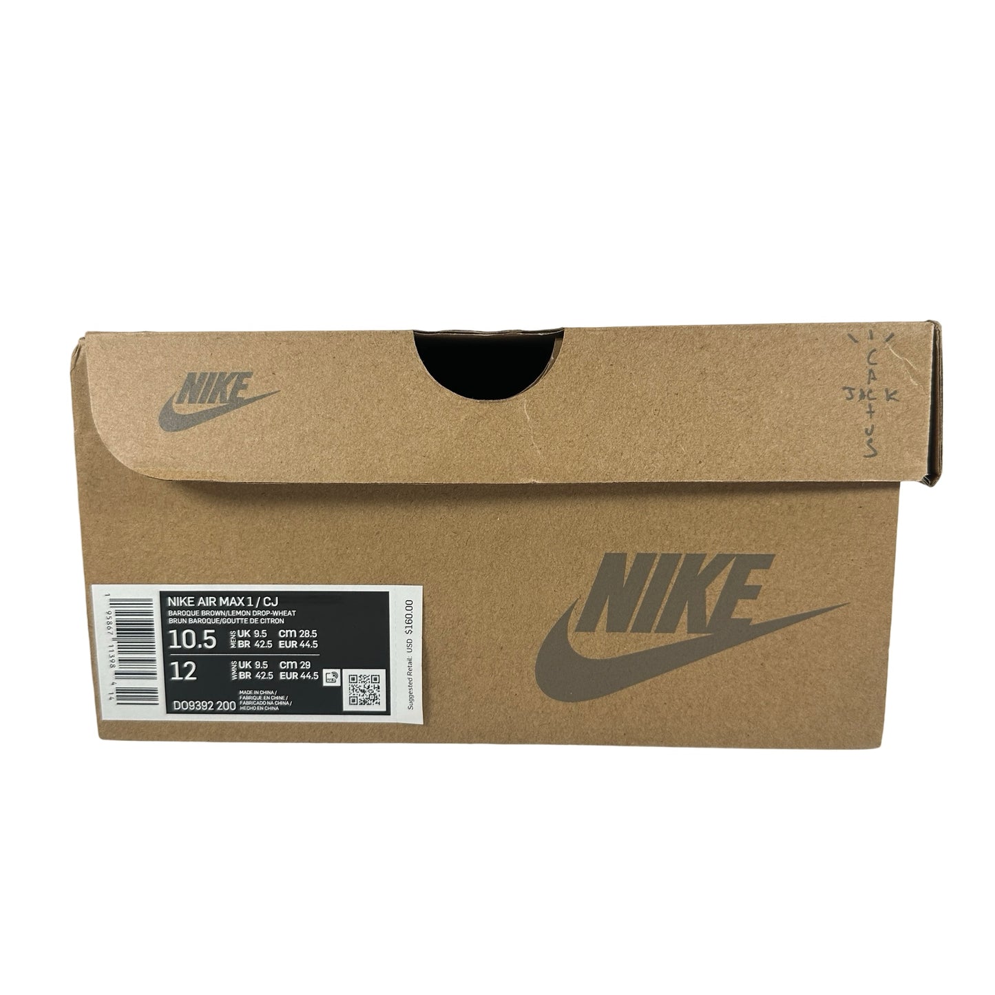 DO9392 200 Nike Air Max 1 Travis Scott Brown [USED] - 10.5 M (Used)