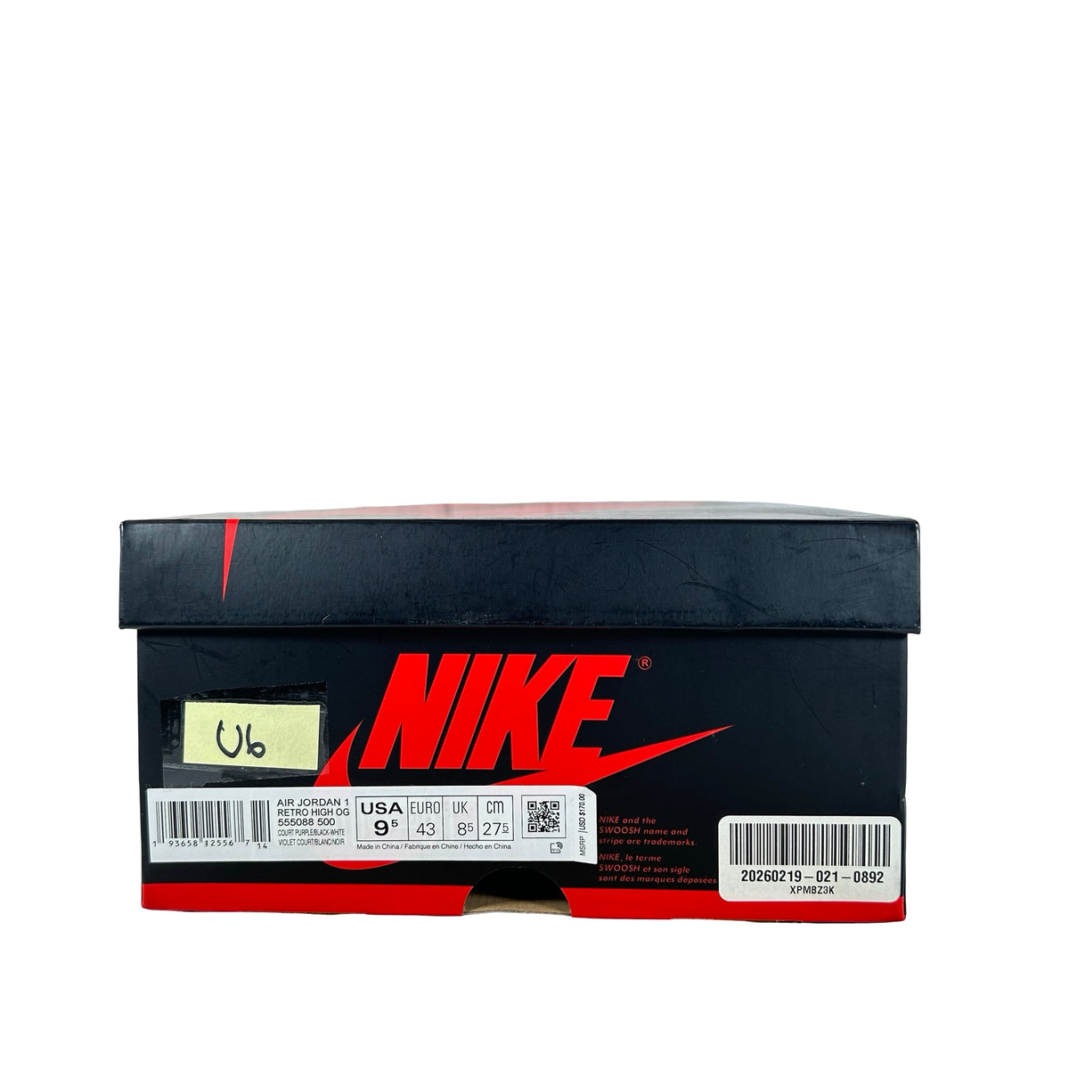 555088 500 Jordan 1 Court Purple [USED] - 9.5 M (Used6)