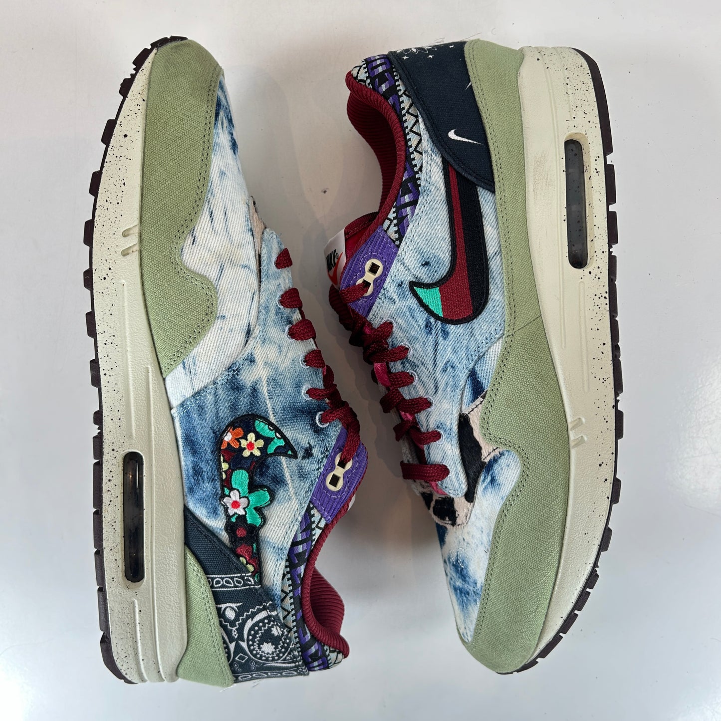 DN1803 300 Nike Air Max 1 Concepts Denim Olive Canvas [USED] - 14 M (Used) (No Box)