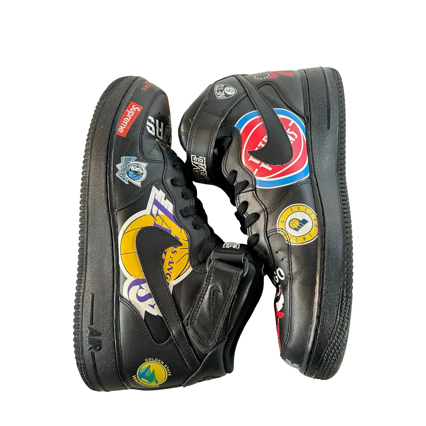 AQ8017 001 Nike Air Force 1 Mid Supreme NBA Black [USED] - 10 M (Used) (No Box)