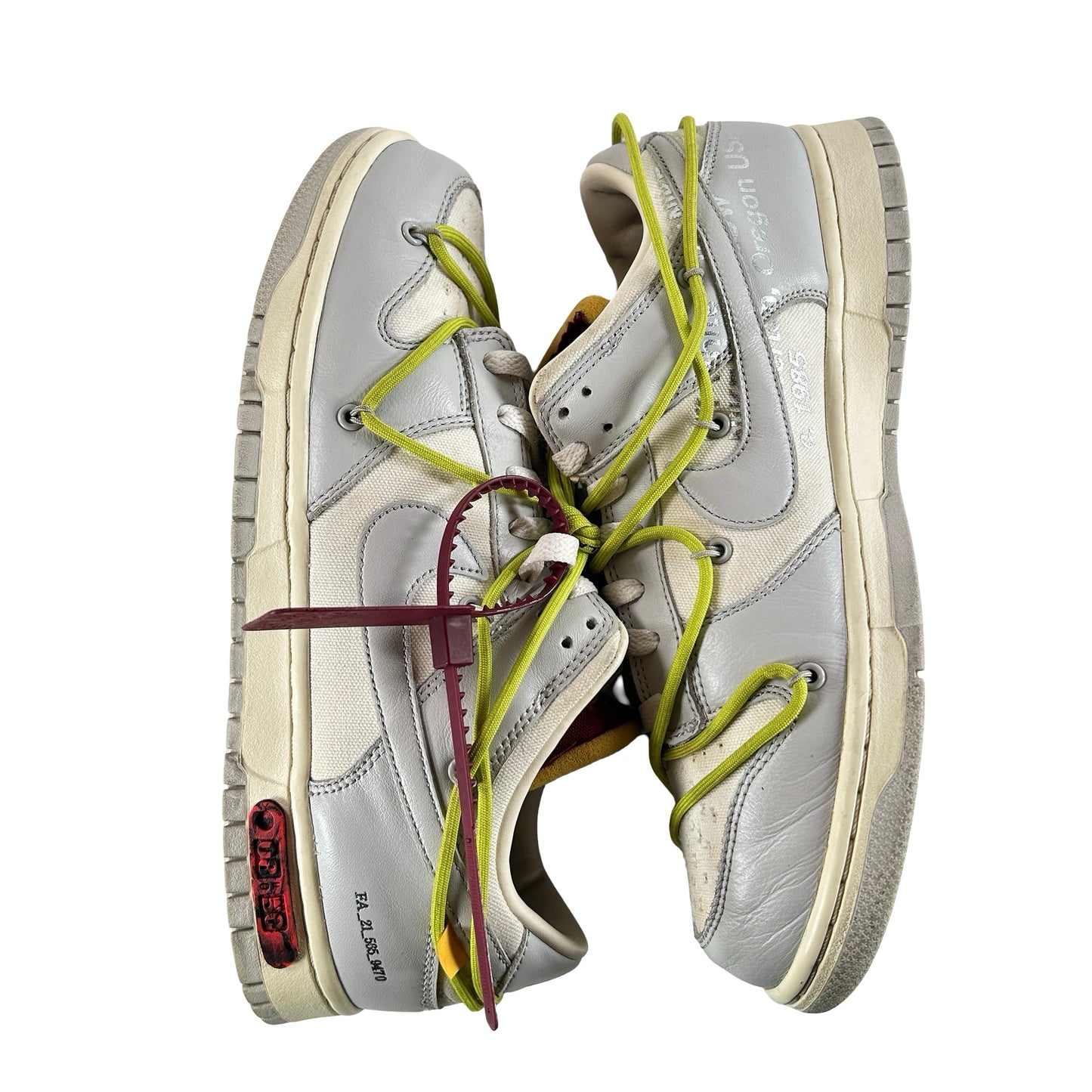 DM1602 106 Nike Dunk Low Off-White Lot 8 [USED] - 10 M (Used) (Replace Box)